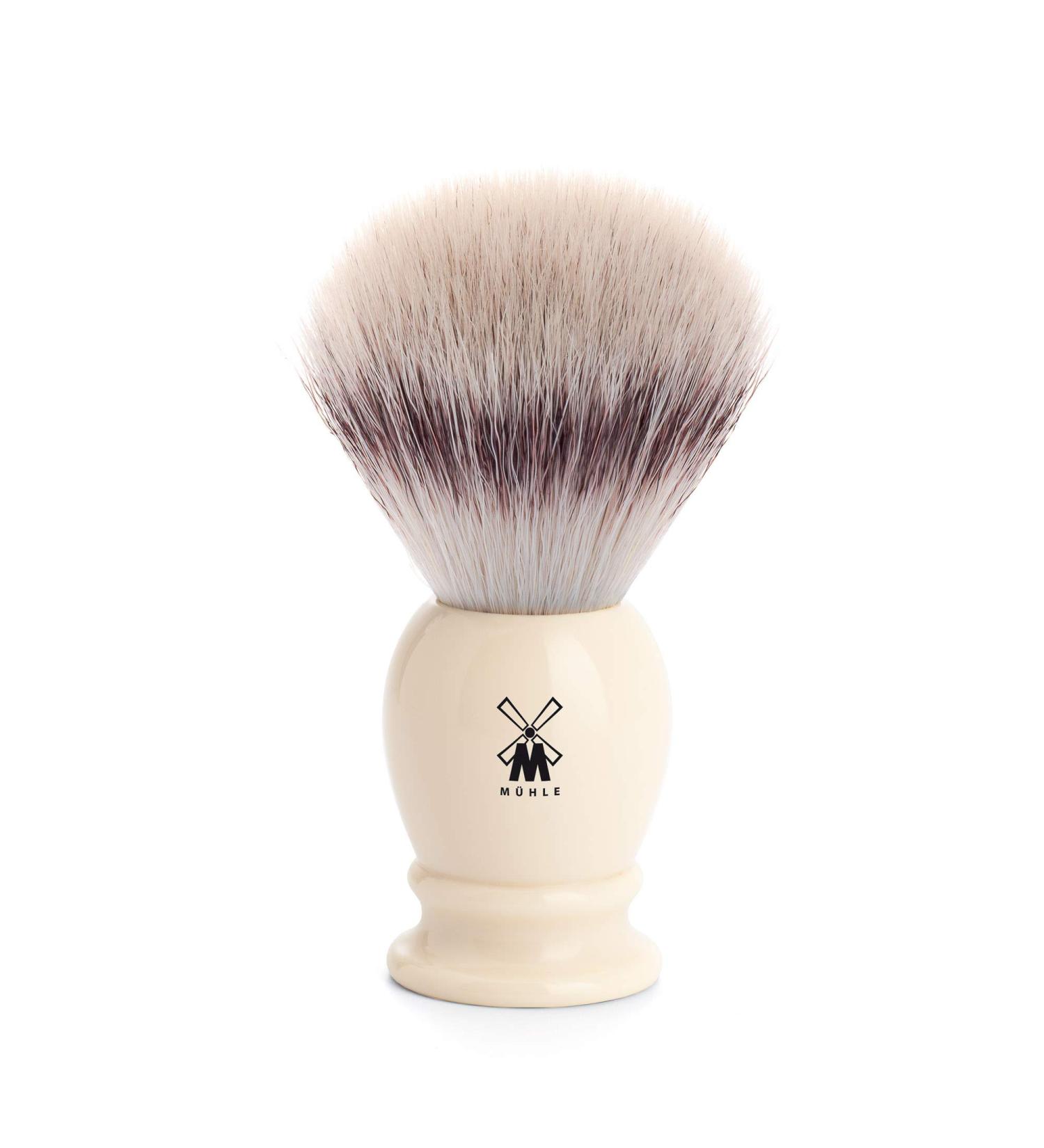 M HLE Handmade Large Shaving Brush - Silvertip Fibre Precious Resin Handle Ivory | Best for Luxury Grooming - Buy Online on GoSupps.com