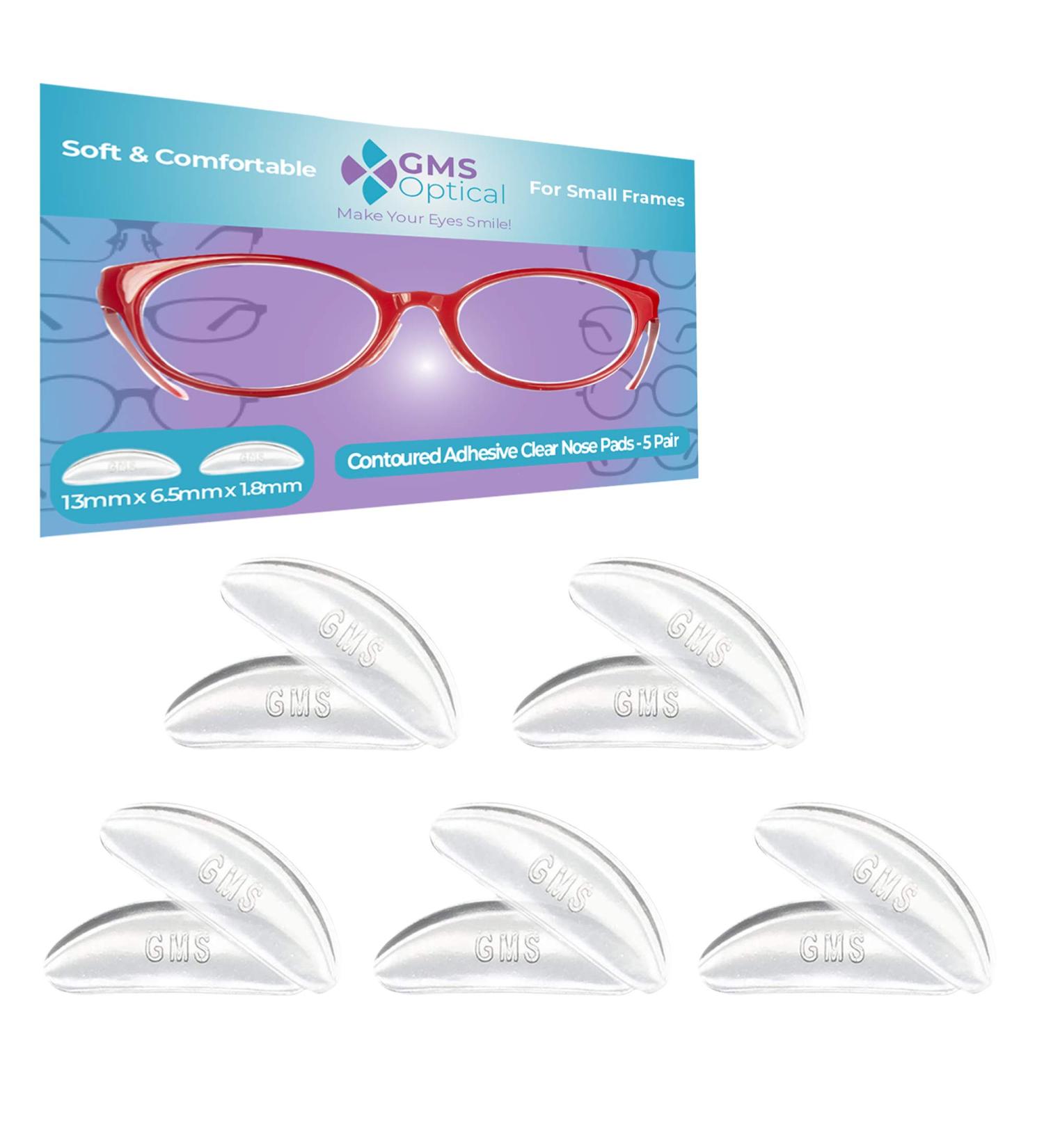 Kids Small Silicone Eyeglass Nose Pads - Anti Slip & Pressure Relief - 5 Pair Clear - GMS Optical - Buy Online on GoSupps.com