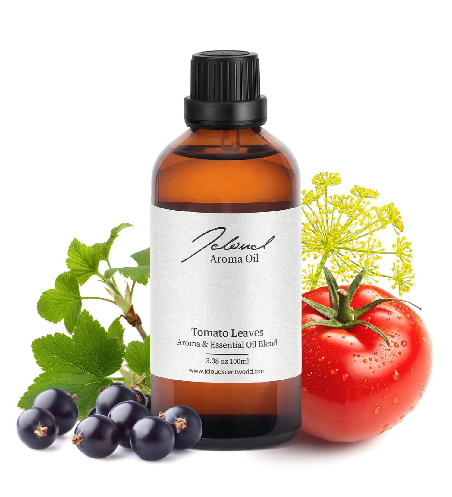 JCLOUD Tomato Leaves Hotel Diffuser Oil Galbanum Tomato & Patchouli - Hotel Essential Oil Luxury Long Lasting Aromatherapy Fragrance in Glass Bottle 100mL - Buy Online on GoSupps.com