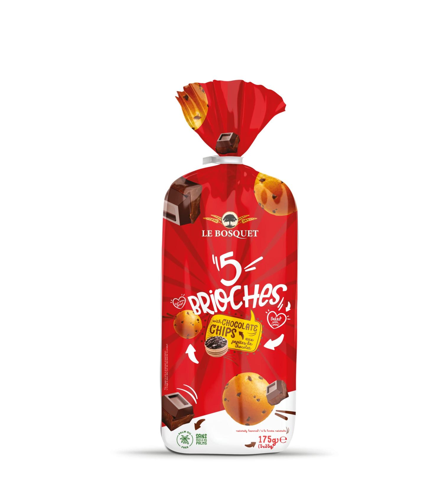 Le Bosquet Le Bosquet Brioche Chocolate Chip (Pack of 5) 15 x 175g