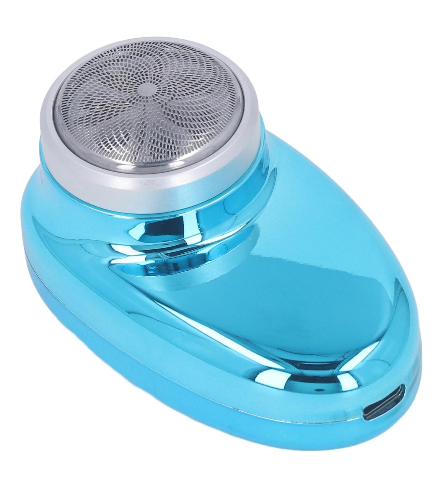 Buy Cordless Mini Beard Trimmer | Arc Shaped Foil USB Rechargeable Waterproof - Digital Display Clipper (Blue) - International Shipping Available - Buy Online on GoSupps.com