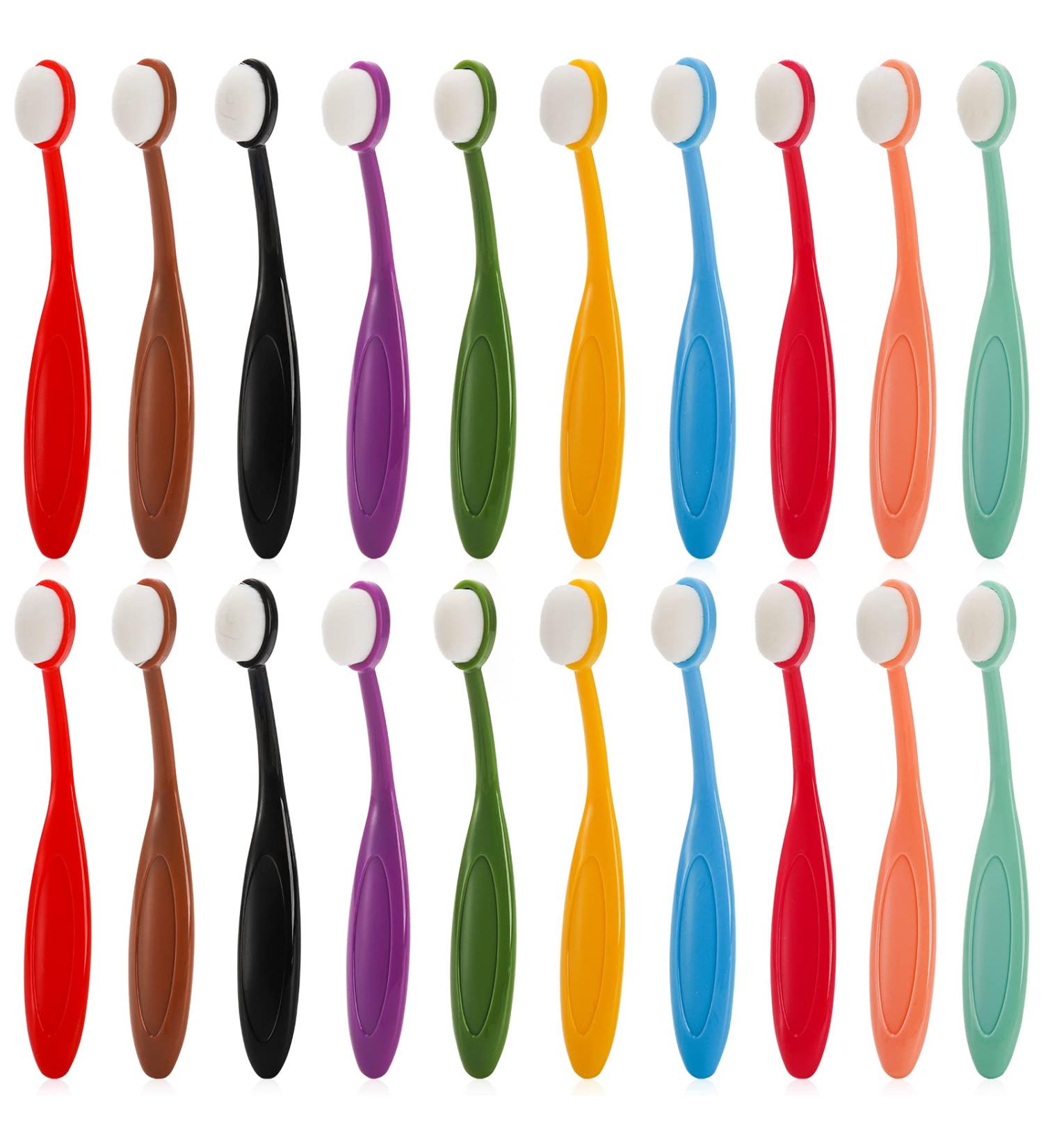 Youeon 20 Pack Colored Ink Blending Brushes - 10 Color Set for Card Making, Painting, Drawing - Soft Bristles, Color Coded Handle - Craft & Art Supplies - Buy Online on GoSupps.com