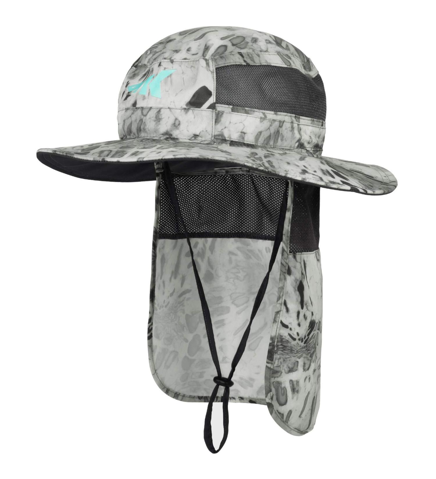 KastKing UPF 50 Boonie Hat Fishing Hat with Removable Neck Flap - Men's Sun Hat - Silver Mist - Buy Online on GoSupps.com