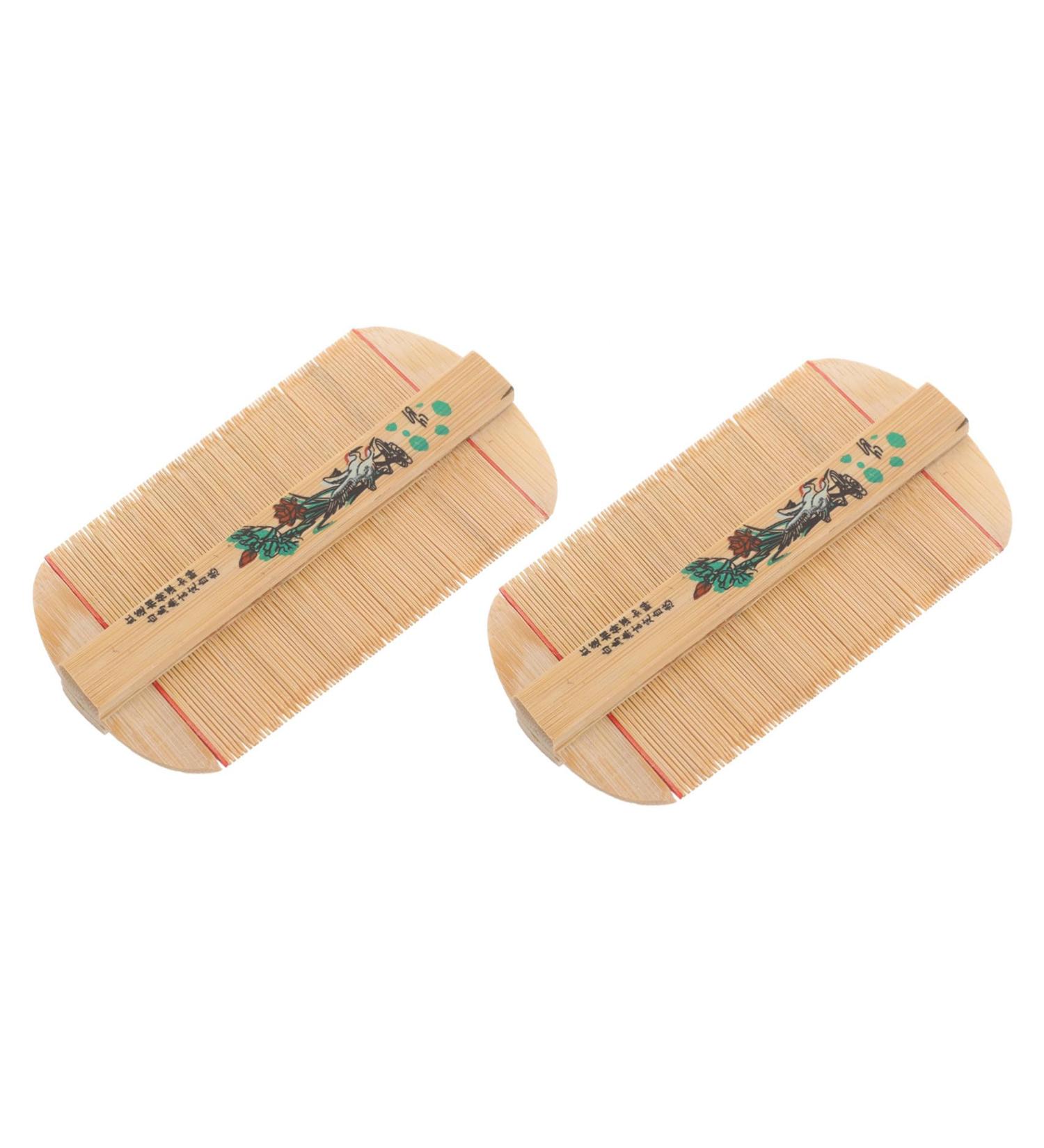 2 pi ces Peigne Dents Denses Double Face Bambou Peigne Portable pour Soin Du Chevelu et limination des Pellicules L ger pour Usage Domestique et Voyage - Buy Online on GoSupps.com
