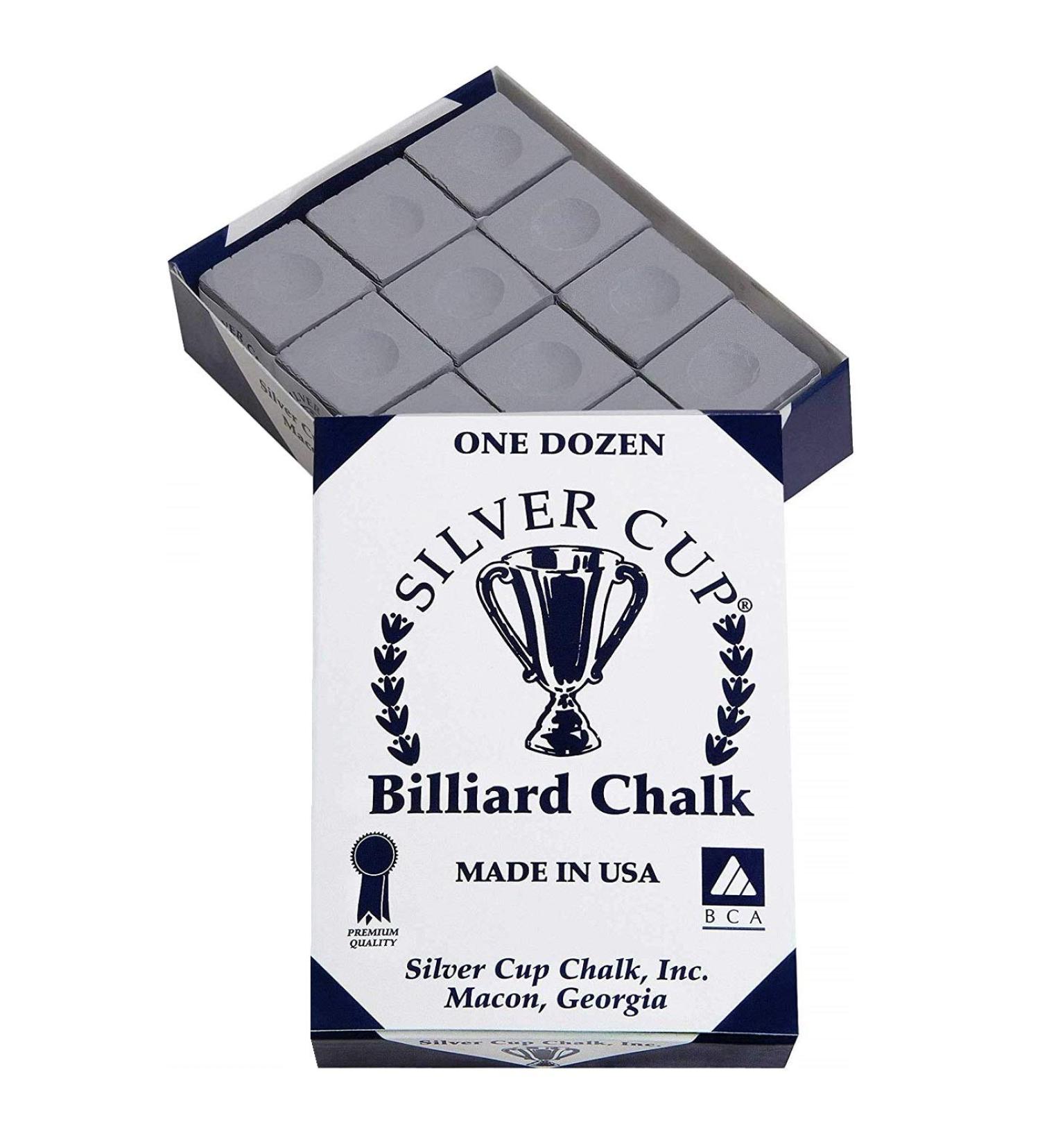 Bankers Gray Billiard Chalk Box of 12 USA