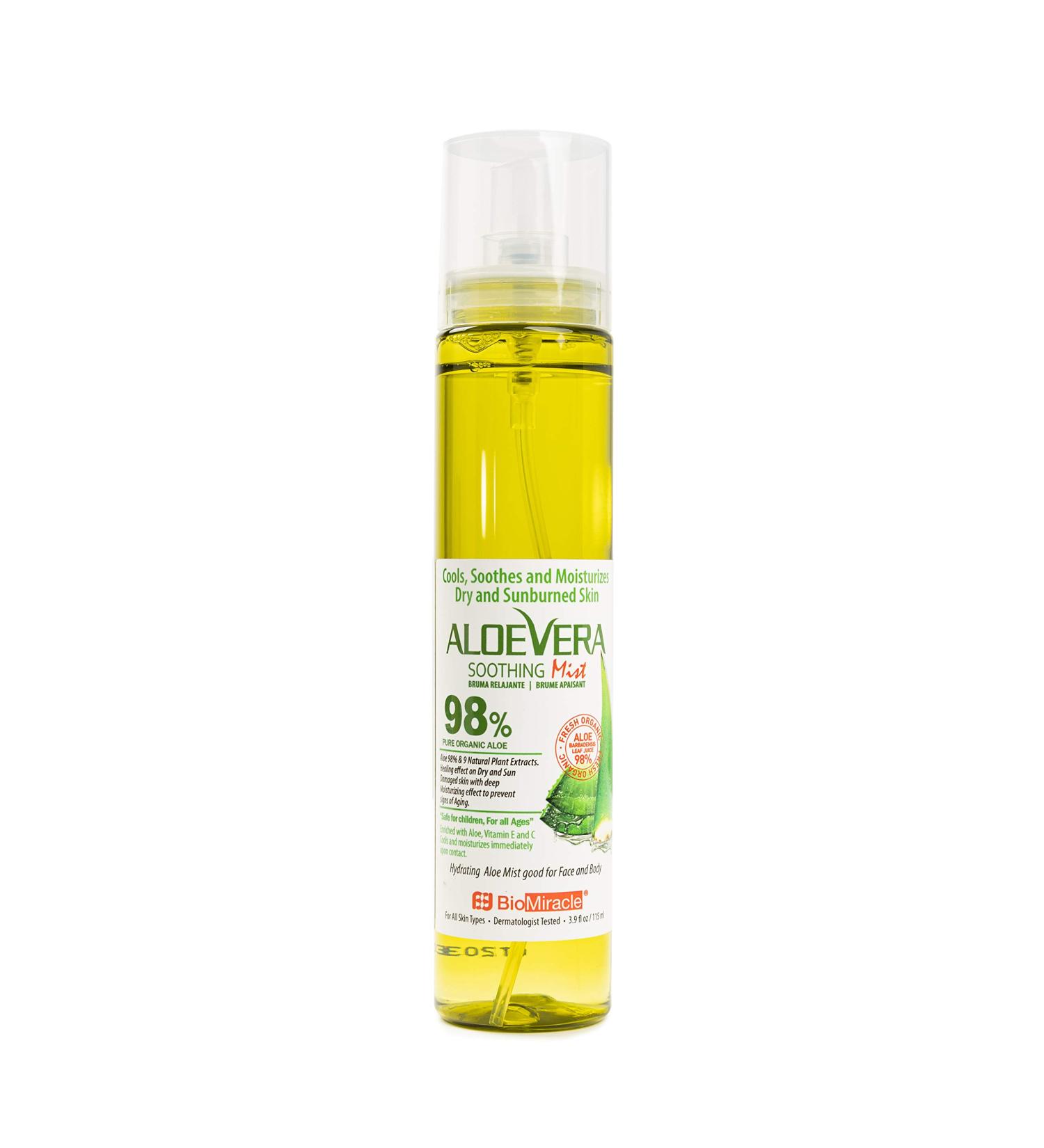 BioMiracle Aloe Vera Soothing Mist - Deep Hydration & Anti-Aging - 1 Spray Bottle - Buy Online on GoSupps.com