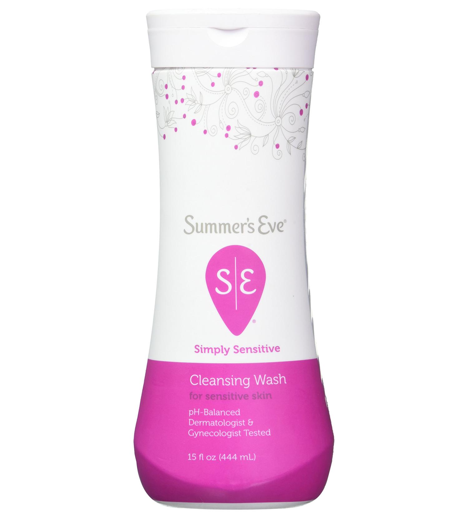 Summer's Eve Cleansing Wash for Sensitive Skin, Simply Sensitive, 15 Ounce (Pack of 2)