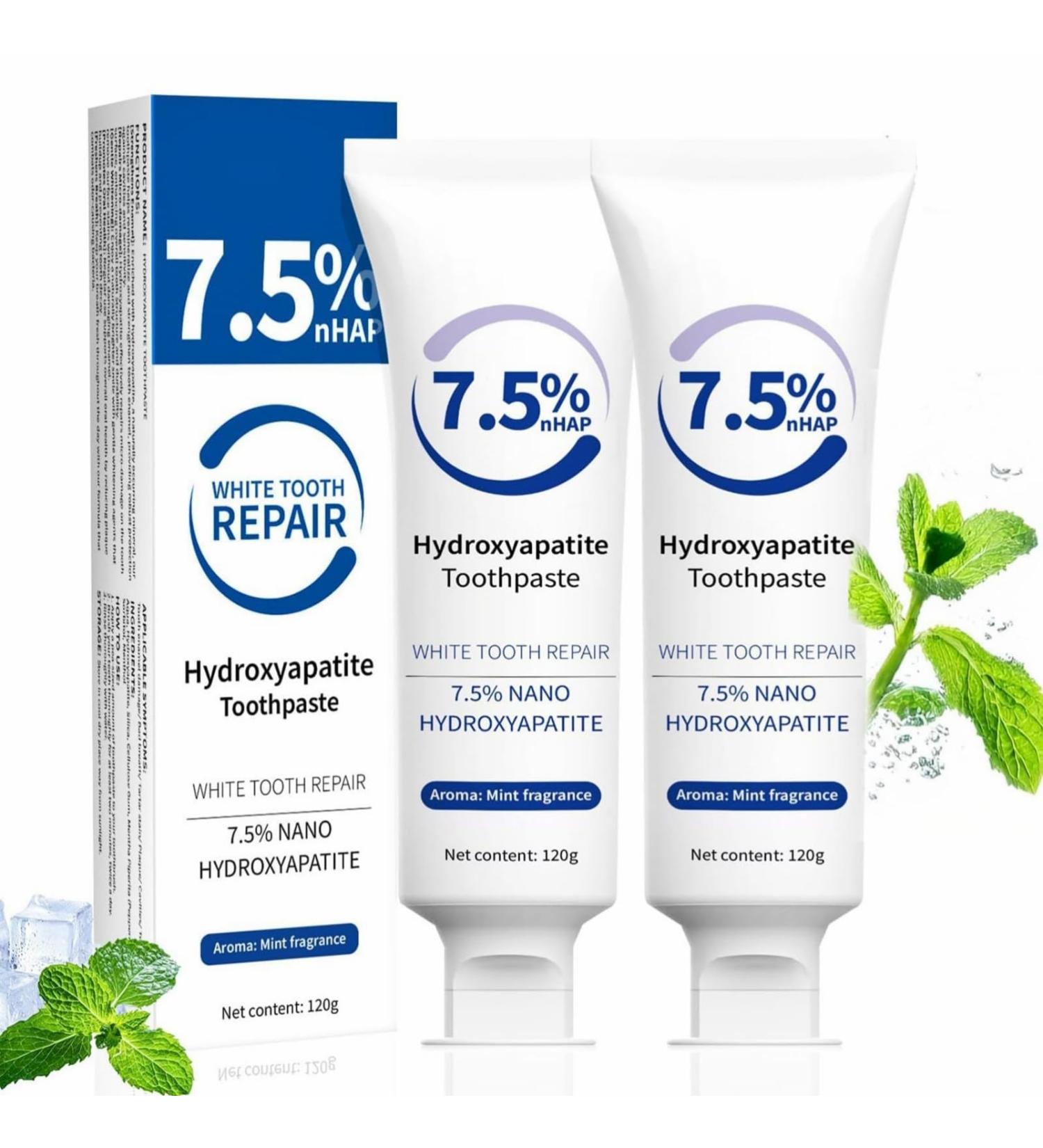 Hydroxyapatite Toothpastes for Enamel Protection and Tooth Strengthening Gentle Mint Fresh Breath Daily Use for Oral Health(2pc) - Buy Online on GoSupps.com