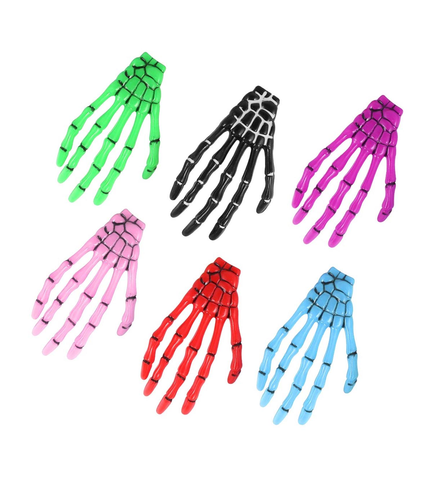 Lurrose Halloween Hair Clips - 6Pcs Skeleton Hands & Bones Hairpins | Party Accessories - Buy Online on GoSupps.com