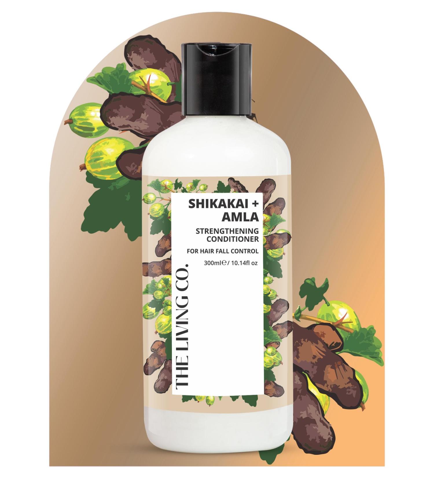 Strengthening Conditioner for Hair Fall Control - Shikakai & Amla - 300ml | International Shipping - Buy Online on GoSupps.com