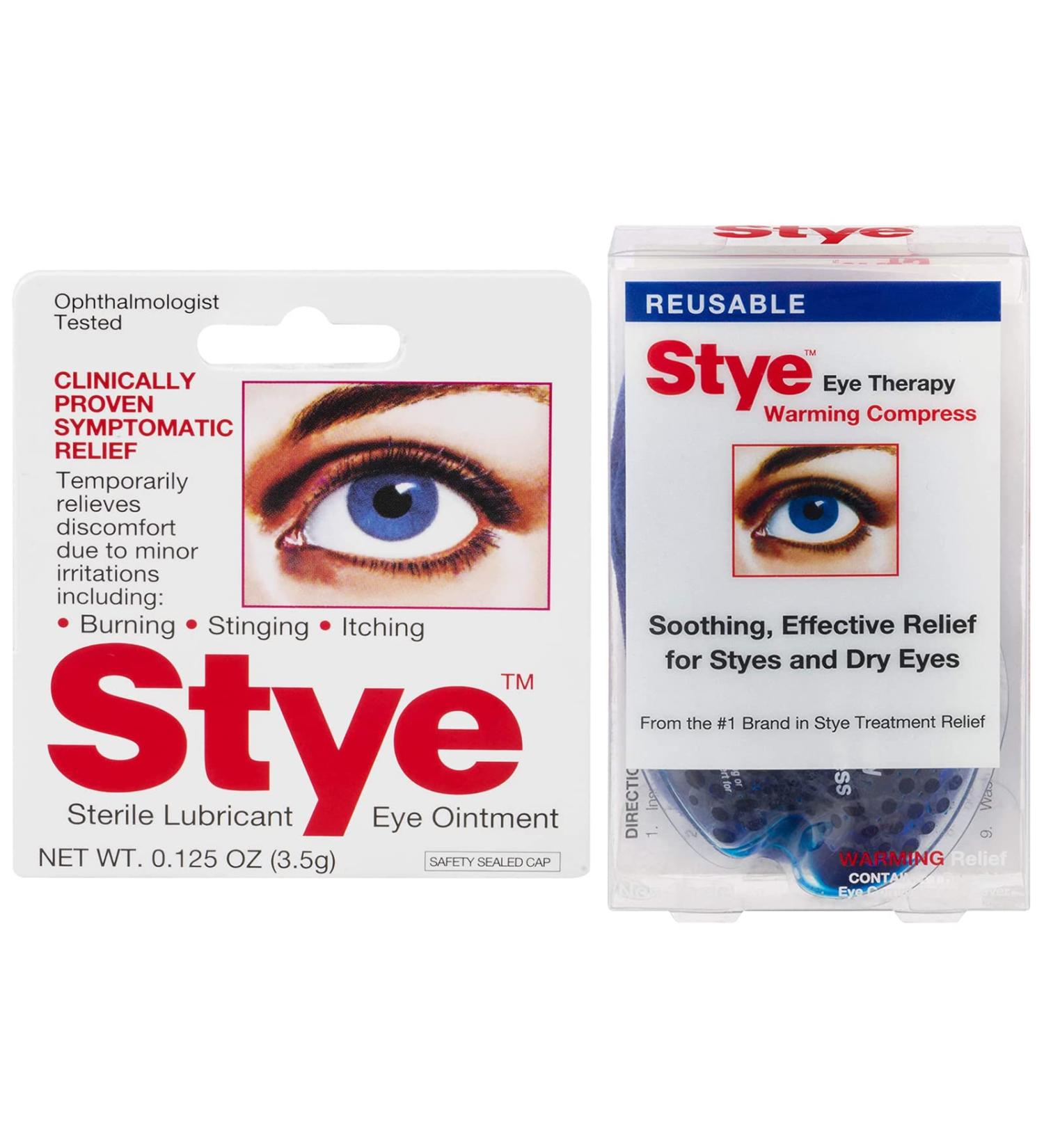 Stye Sterile Lubricant Eye Ointment with Warming Compress - Bundle Deal - Buy Online on GoSupps.com