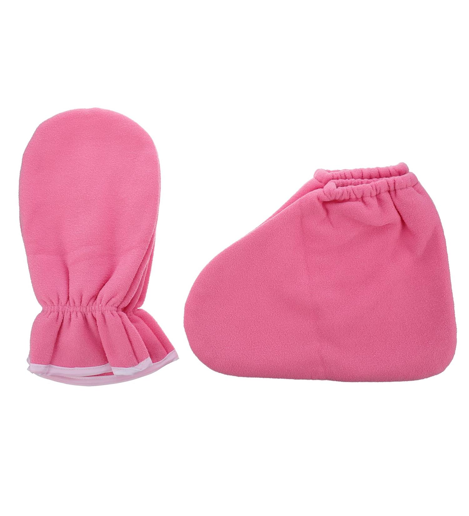 GALPADA Lot 2 Moufles et Couvre-pieds Paraffine Spa Taille Unique Rev tement en Flanelle Polyester Soin Nourrissant Mains et Pieds Usage Domestique et Salon de Beaut Couleur Rose - Buy Online on GoSupps.com