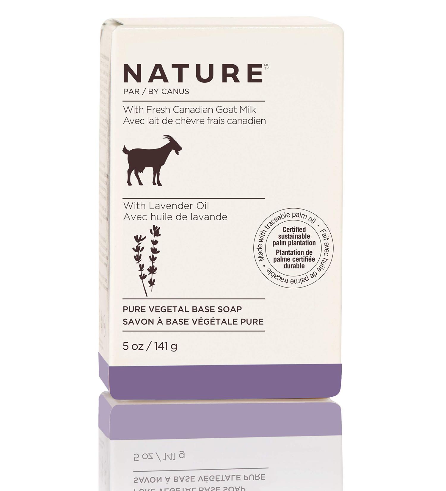 Nature By Canus Lavender Bar Soap - 5 Oz with Goat Milk & Vitamins | Moisturizing & Soothing - Buy Online on GoSupps.com