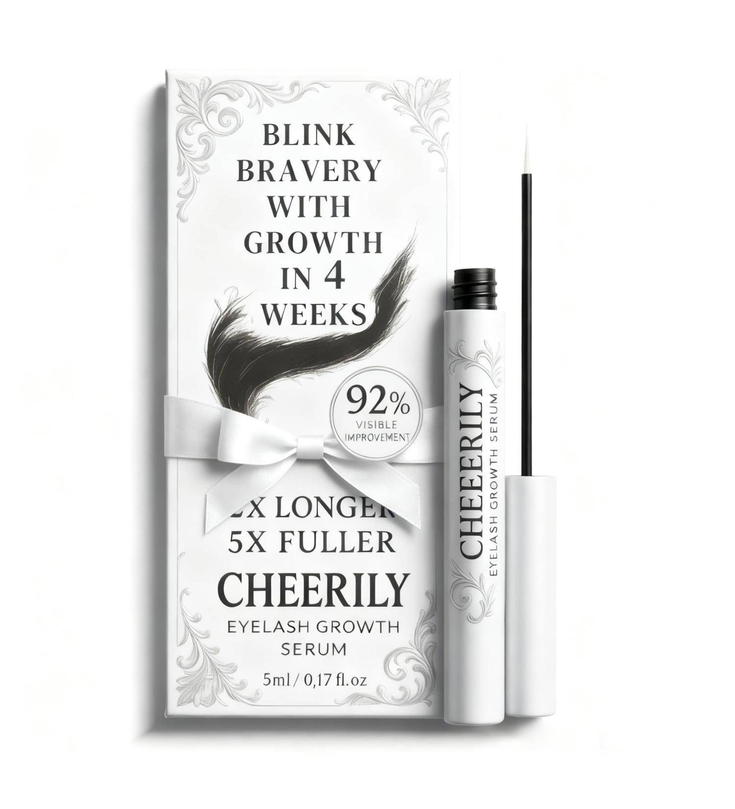 Lash Serum for Eyelash Growth - Premium Eyelash Growth Serum Advanced Eye Lash Serums for Longer Fuller Thicker Lashes with Natural & Vegan Formula for Sensitive Eye - white