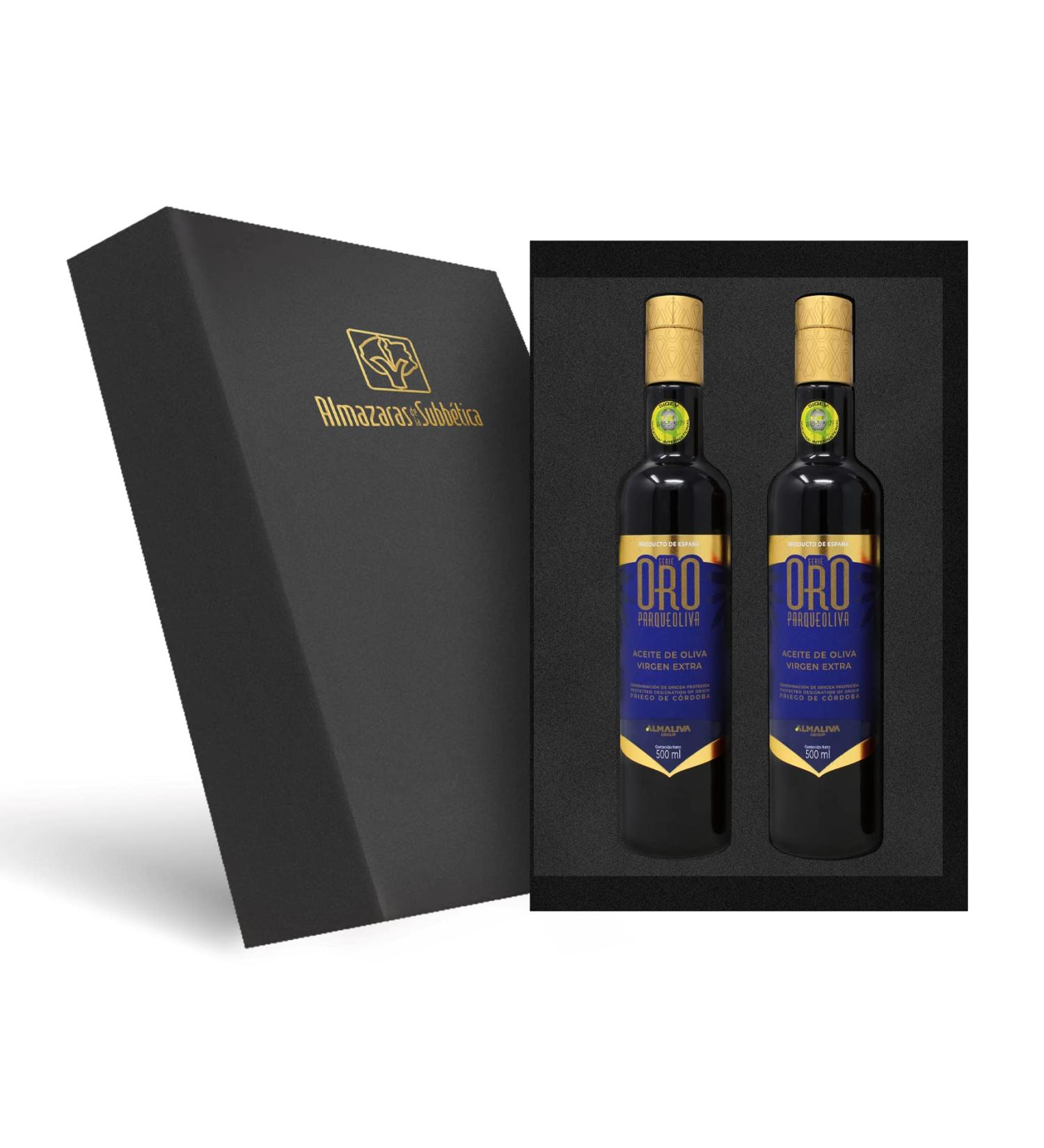 x Parqueoliva Serie Oro (S rie Or) 500 ml - Huile d'olive vierge extra espagnole avec tui en noir - Buy Online on GoSupps.com