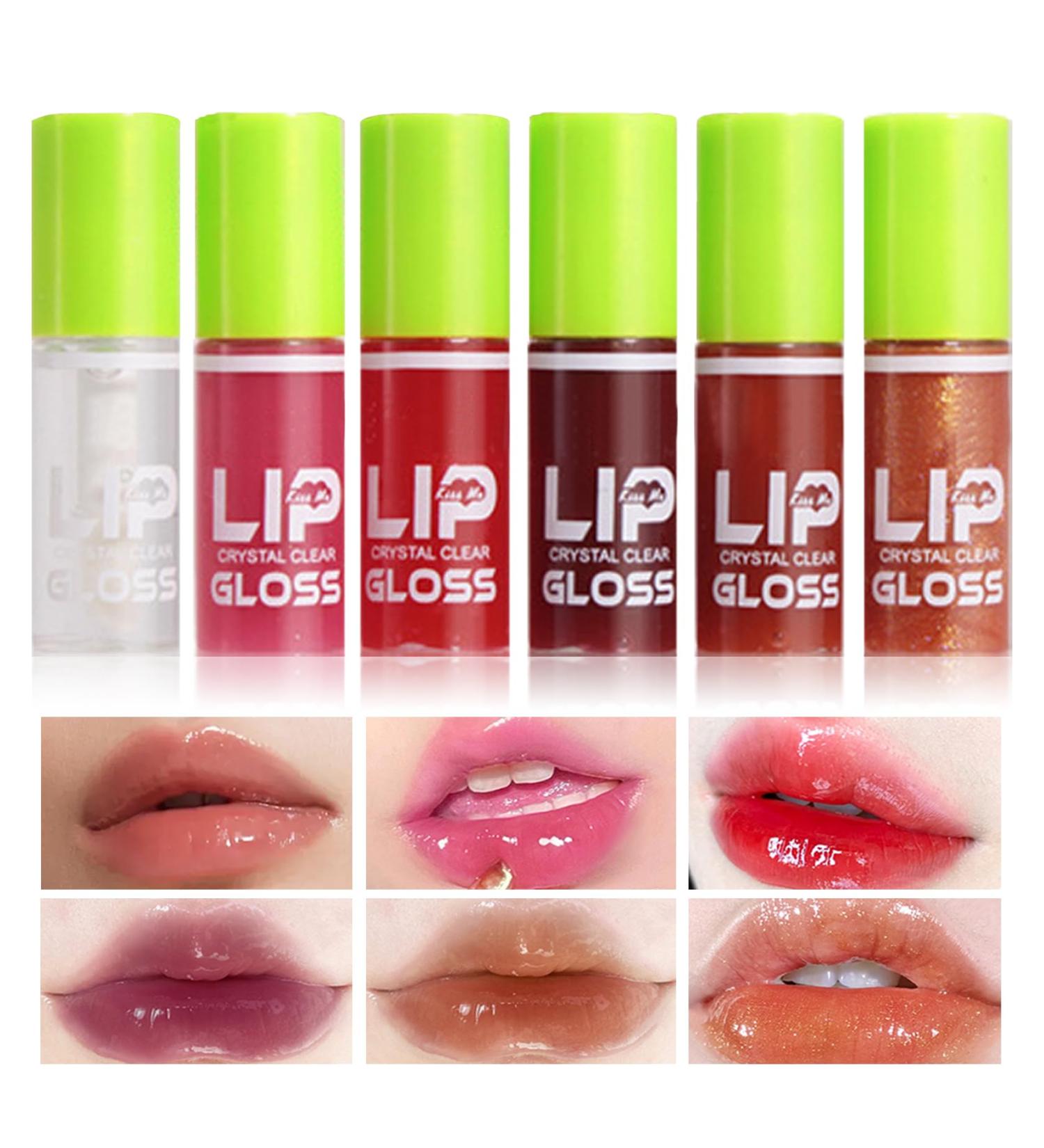 6 Colors Hydrating Lip Oil Gloss Set - Non-Sticky Nourishing & Plumping Tinted Lip Glaze - International Shipping Available - Buy Online on GoSupps.com