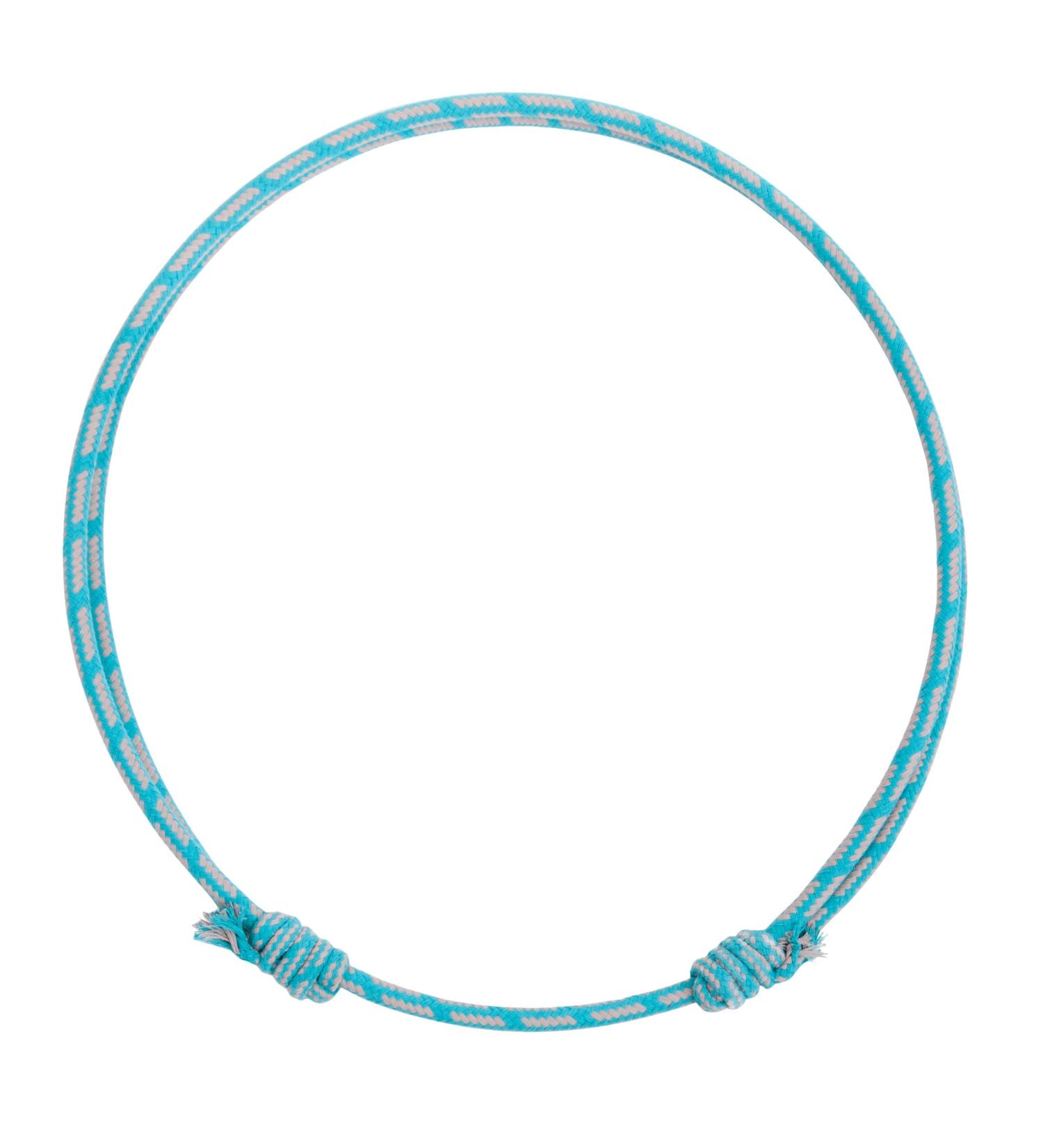 USG 15200002 Neck ring round and adjustable silver grey/turquoise