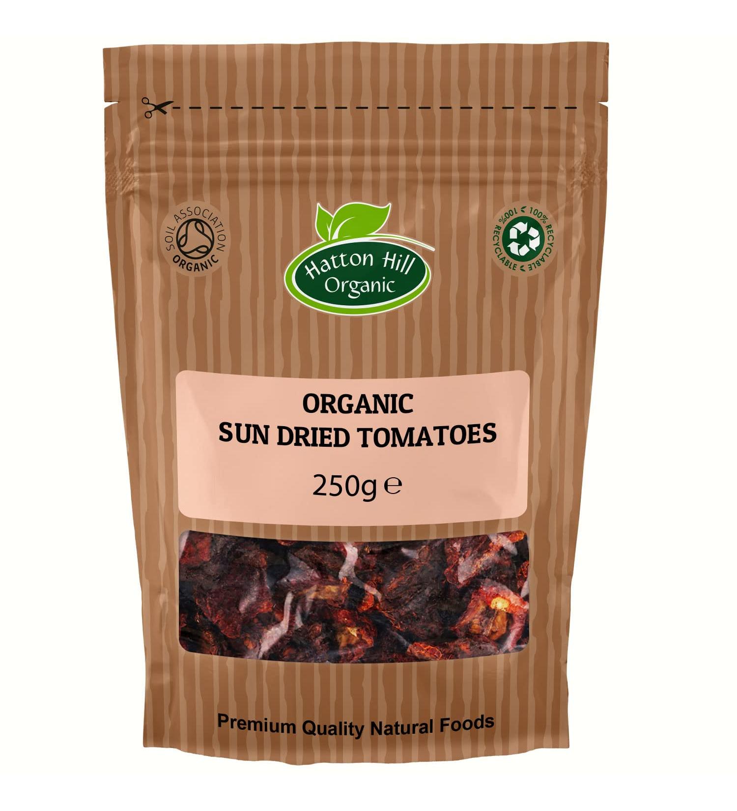Organic Sun Dried Chopped / Diced Tomatoes 250g by Hatton Hill Organic - Free UK Delivery - Buy Online on GoSupps.com
