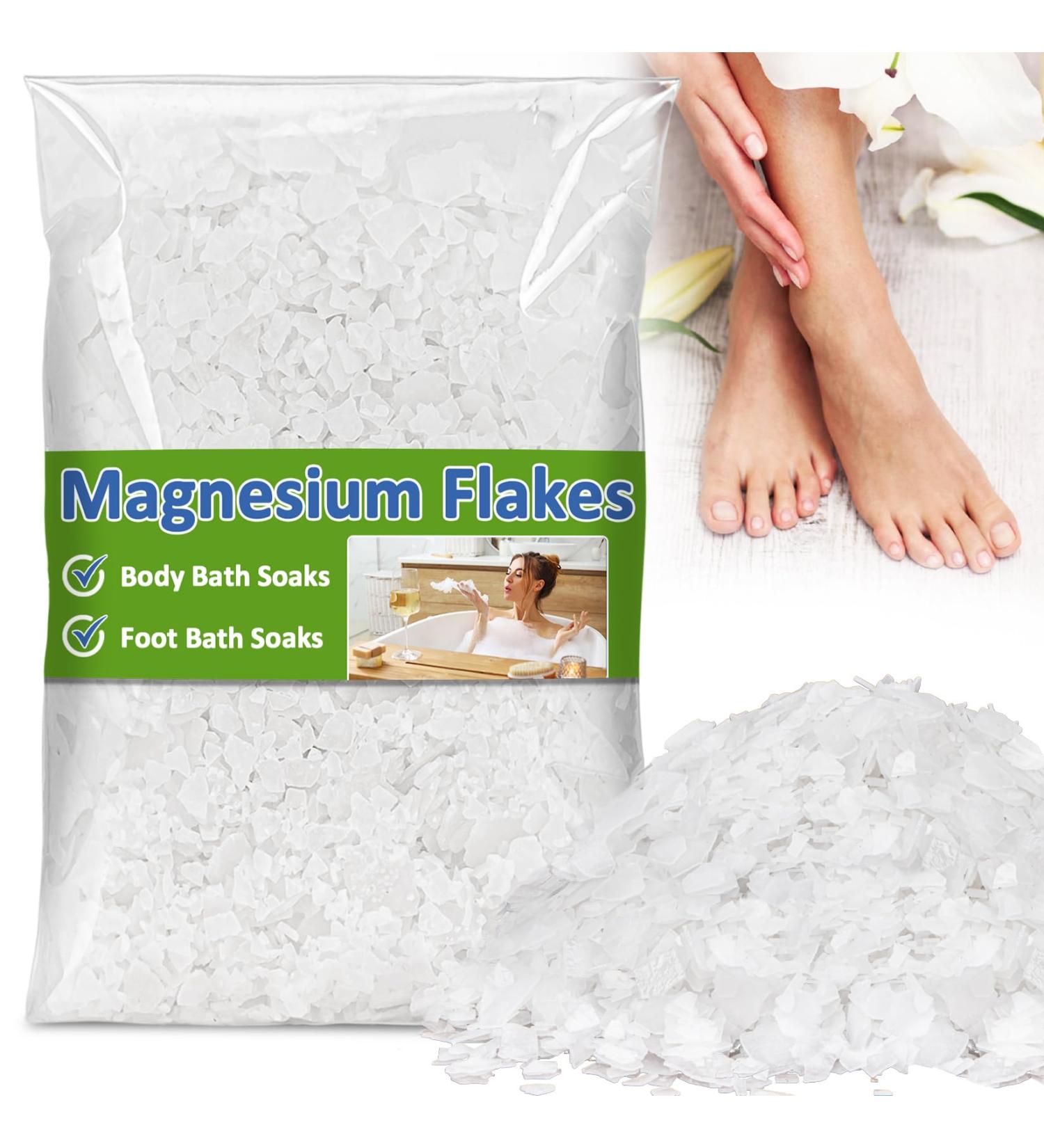 Buy 430g Magnesium Chloride Flakes - Premium Magnesium Bath Flakes & Soak for Foot & Body Relief | International Shipping Available - Buy Online on GoSupps.com