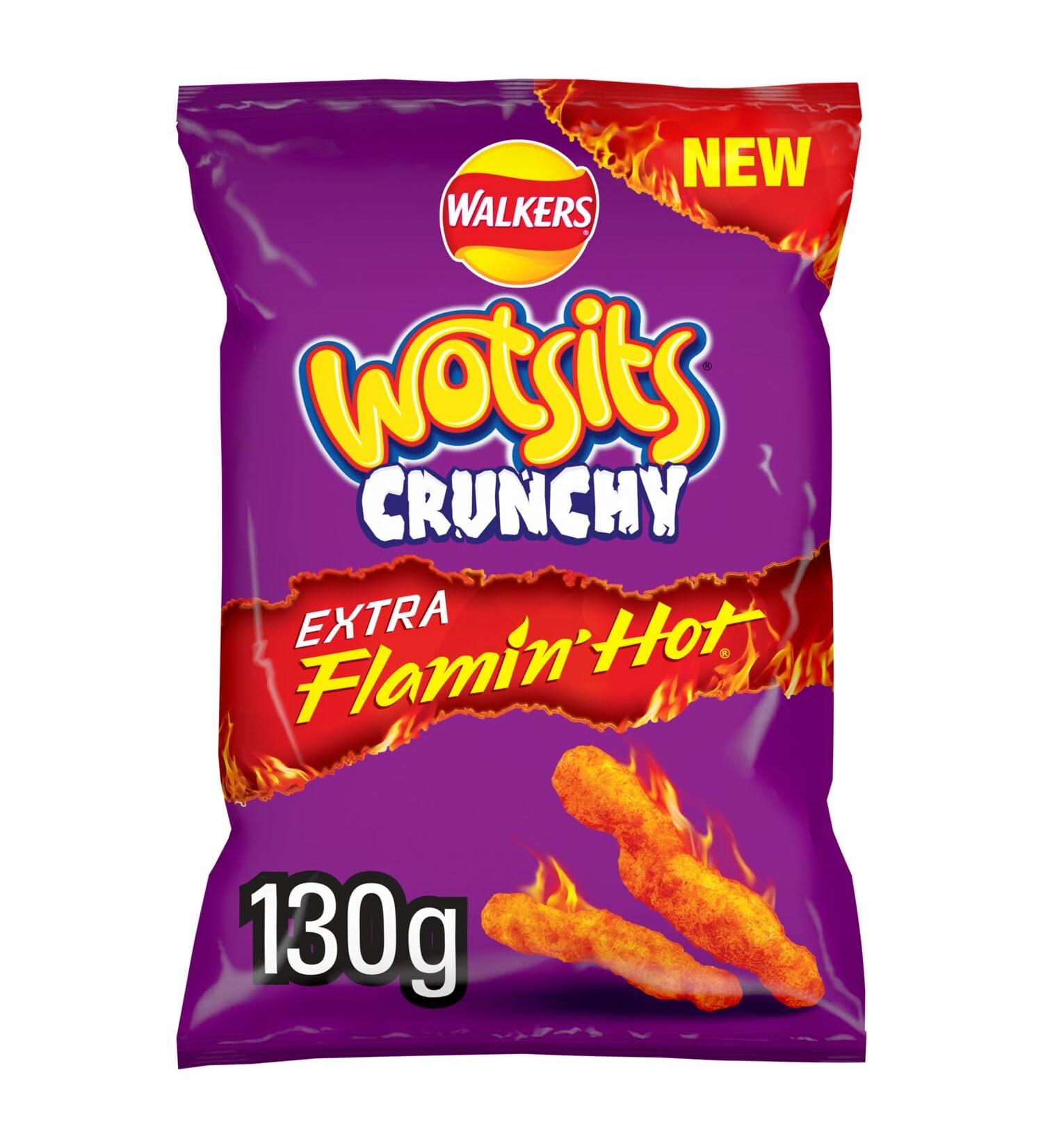 Wotsits Crunchy Extra Flamin' Hot Sharing Bag 130g 130 g (Pack of 1) - Buy Online on GoSupps.com