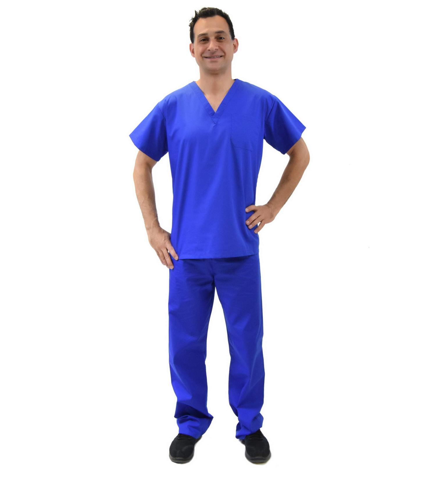 Lizzy-B Men Medical Scrub Set Royal X-Large - Buy Online on GoSupps.com