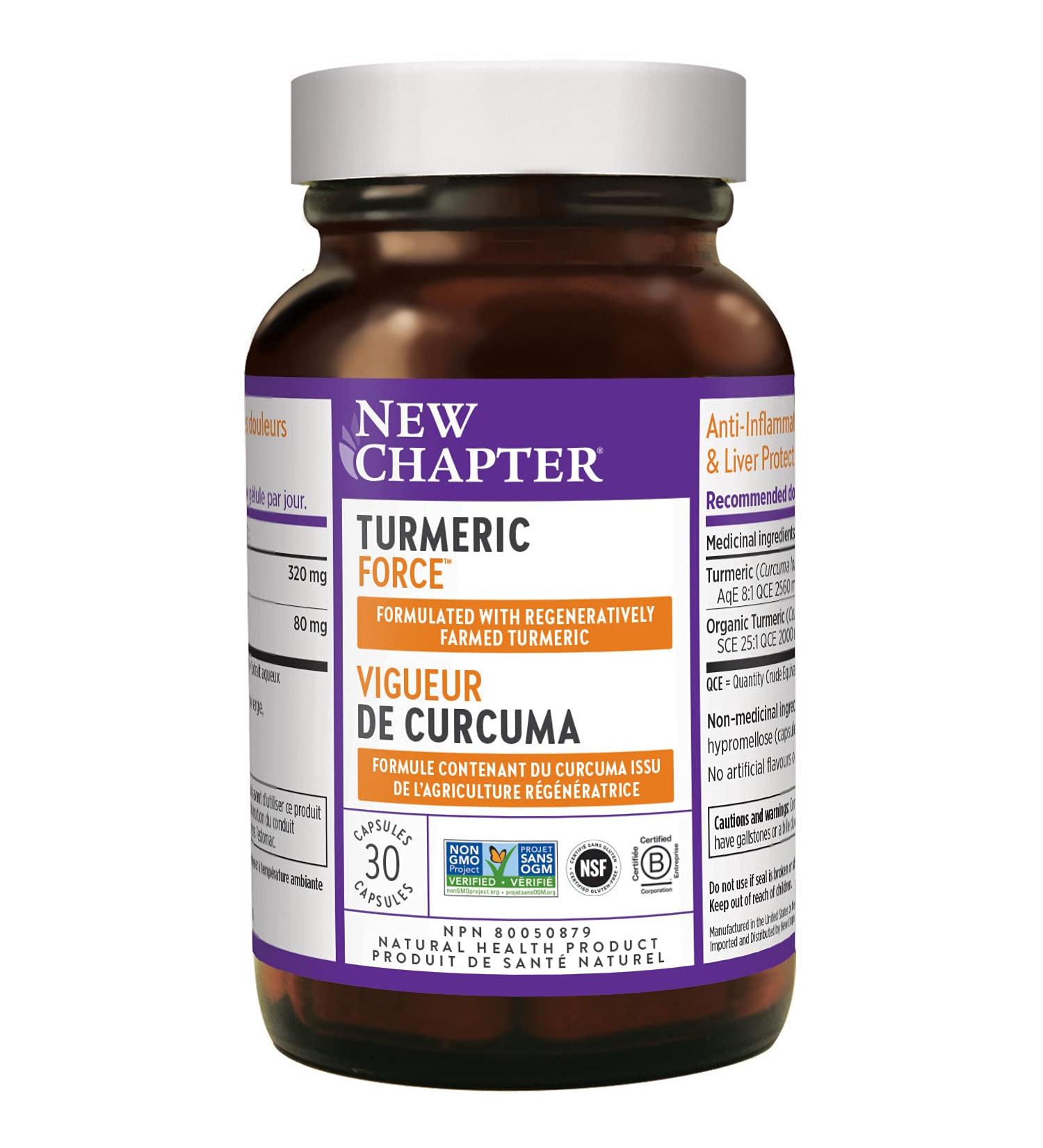 New Chapter Turmeric Supplement One Daily Joint Pain Relief + Supercritical Organic Turmeric Black Pepper Not Needed Non-GMO Gluten Free 30 Count (1 Month Supply) 30 count (Pack of 1) Supplement - Buy Online on GoSupps.com