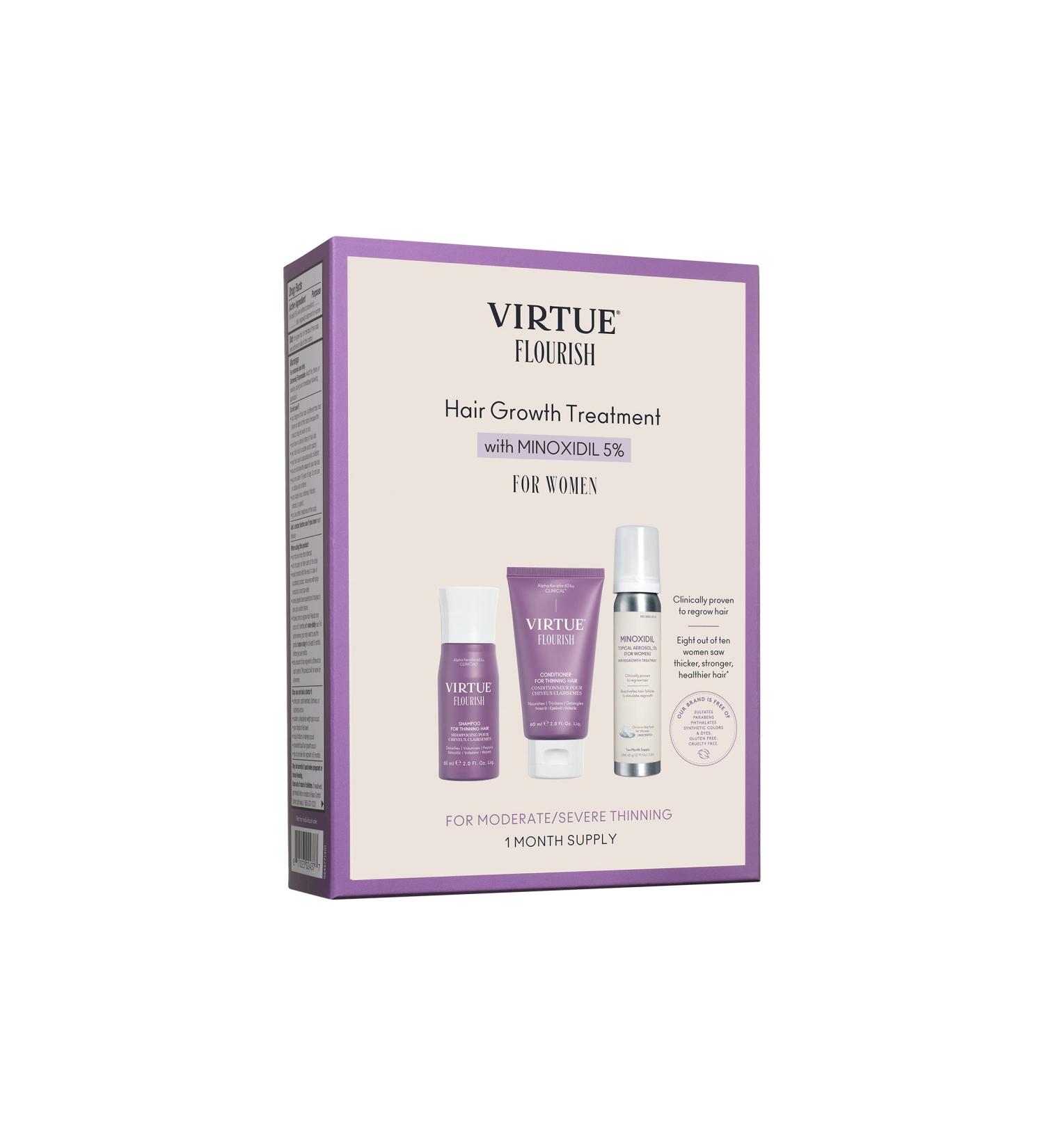 Virtue Flourish Hair Growth Regimen | 1 Month Kit