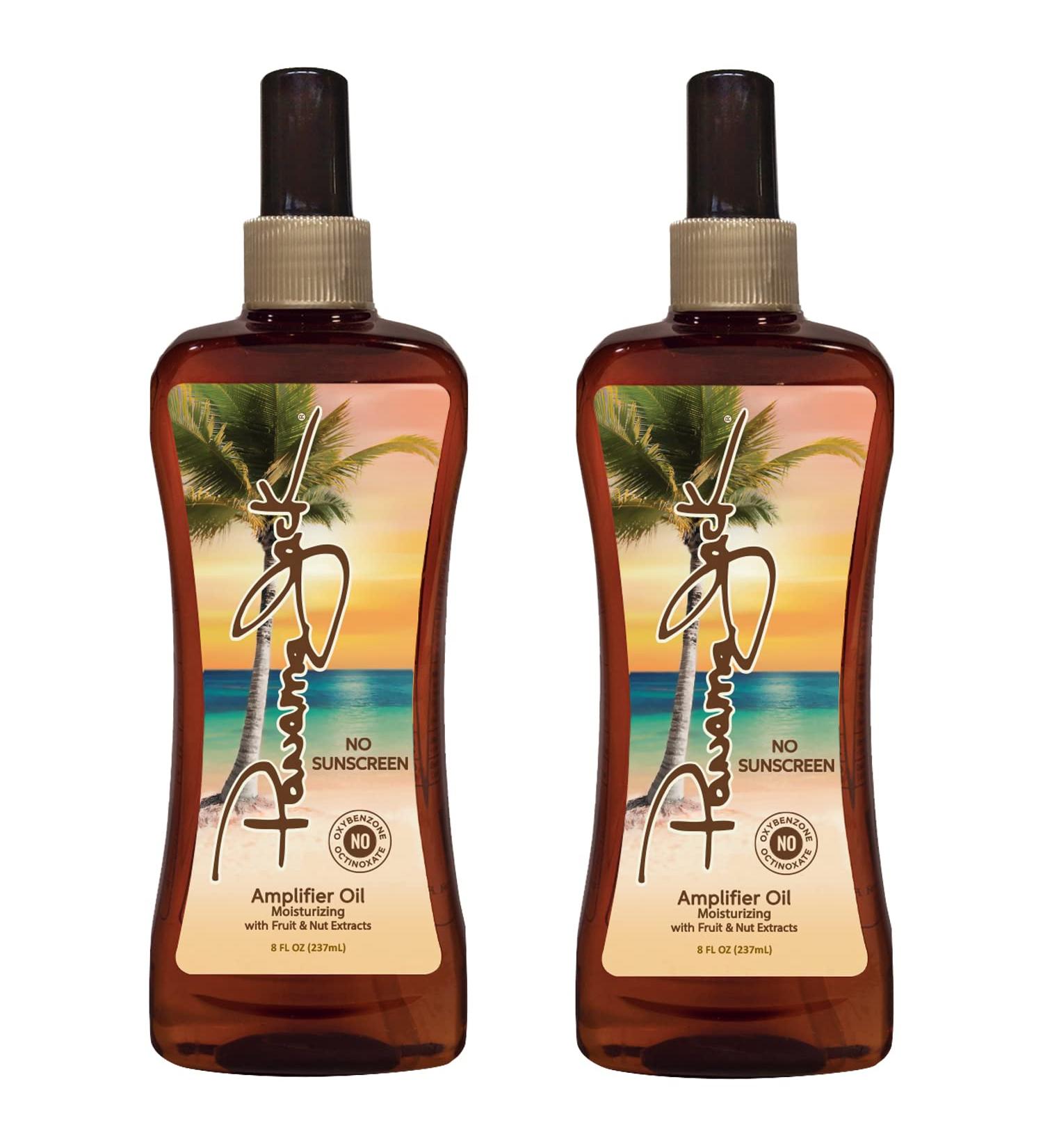Panama Jack Amplifier Suntan Oil - Contains No Sunscreen Protection (0 SPF) Light Formula with Exotic Oils Fruit and Nut Extracts Tropical Fragrance 8 FL OZ 8 Fl Oz (Pack of 2) - Buy Online on GoSupps.com