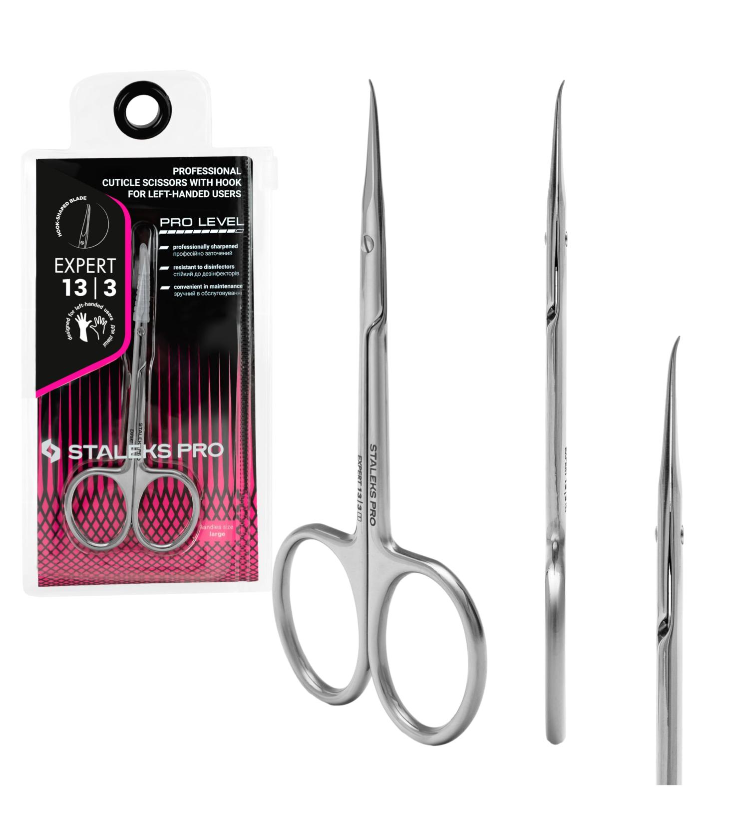 STALEKS PRO Expert 13 Type 3 Professional Cuticle Scissors with Hook for Left-Handed Users - SE-13/3 - Buy Online on GoSupps.com