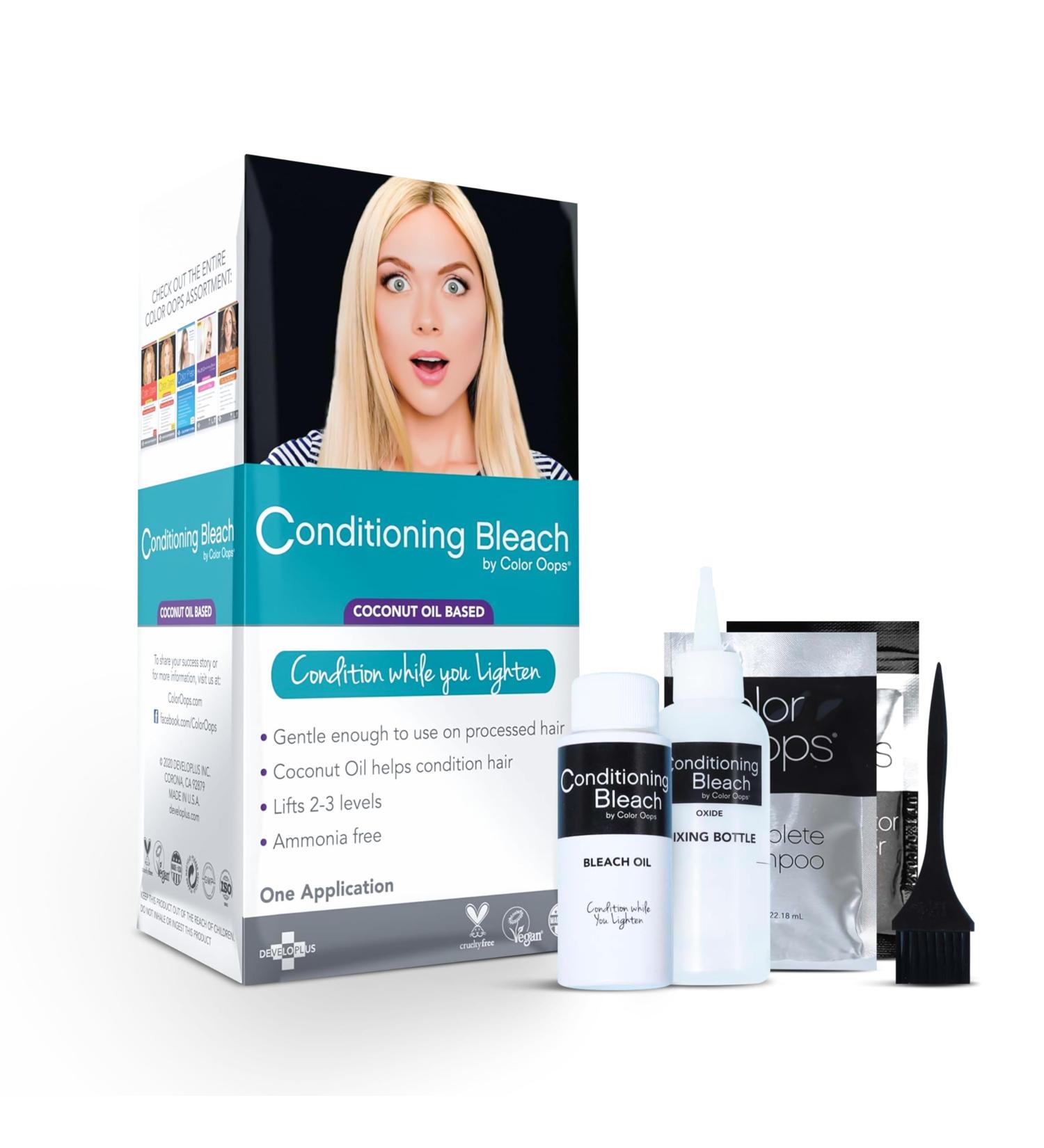 Color Oops Conditioning Bleach Kit with Coconut Oil - Gentle Color Remover for Hair - Buy Online on GoSupps.com