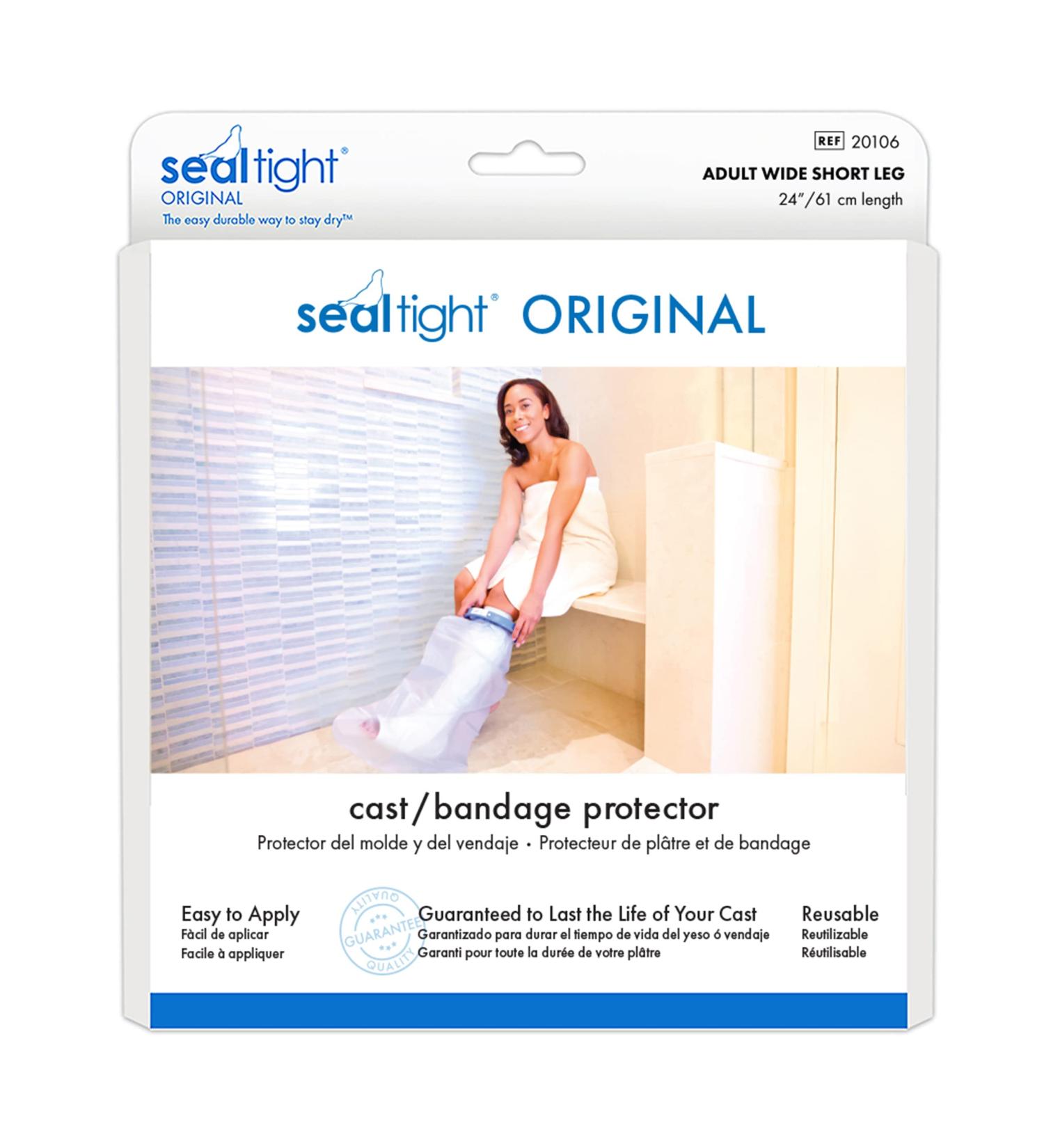 Seal Tight ORIGINAL Cast & Bandage Protector | Best Watertight Protection for Adult Short Leg Wide | Brownmed - Buy Online on GoSupps.com