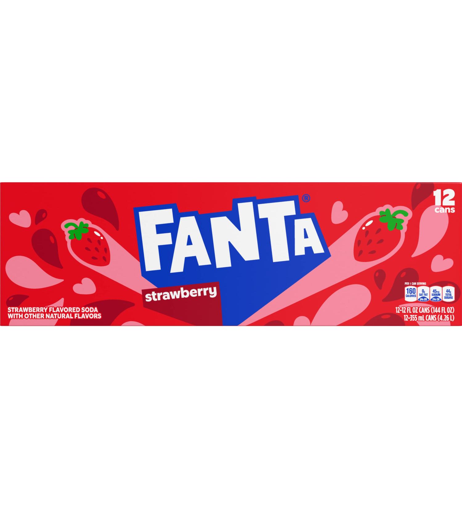 FANTA - Fanta Strawberry pack of 12 (12 X 355 ML) Strawberry 355 ml (pack of 12)
