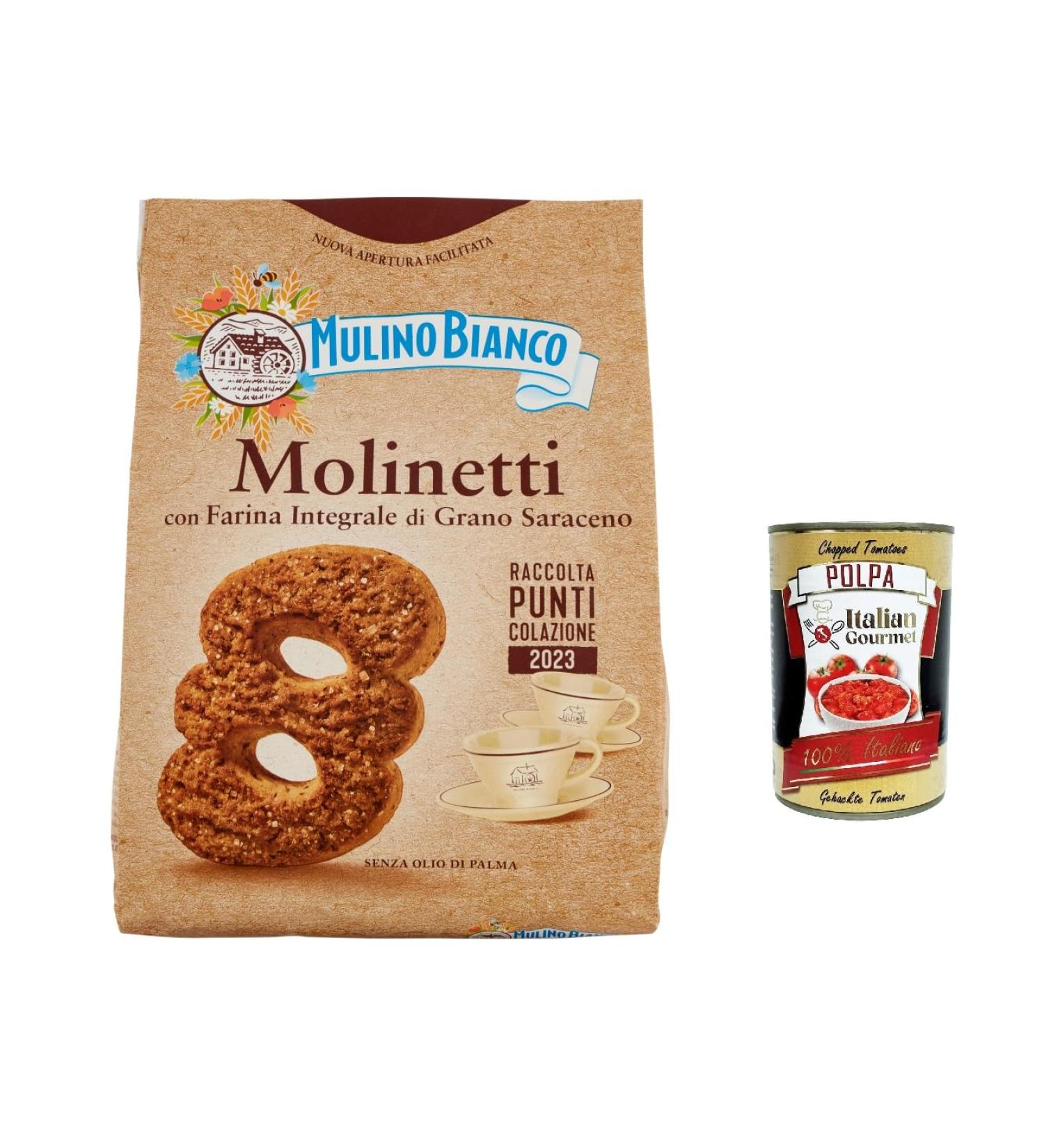  Italian Gourmet E.R. Mulino Bianco Molinetti Biscuits Set of 3 sanded biscuits with whole flour and buckwheat 800 g + pulp 400 g - Buy Online on GoSupps.com