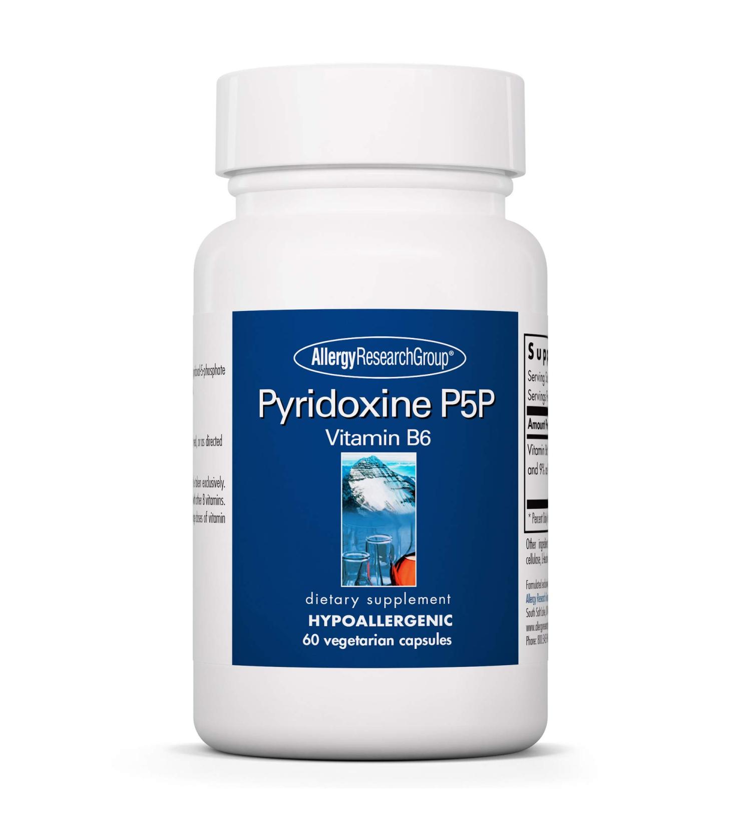 Allergy Research Group Pyridoxine P5P High Dose Vitamin B6 60 Vegetarian Capsules - Buy Online on GoSupps.com