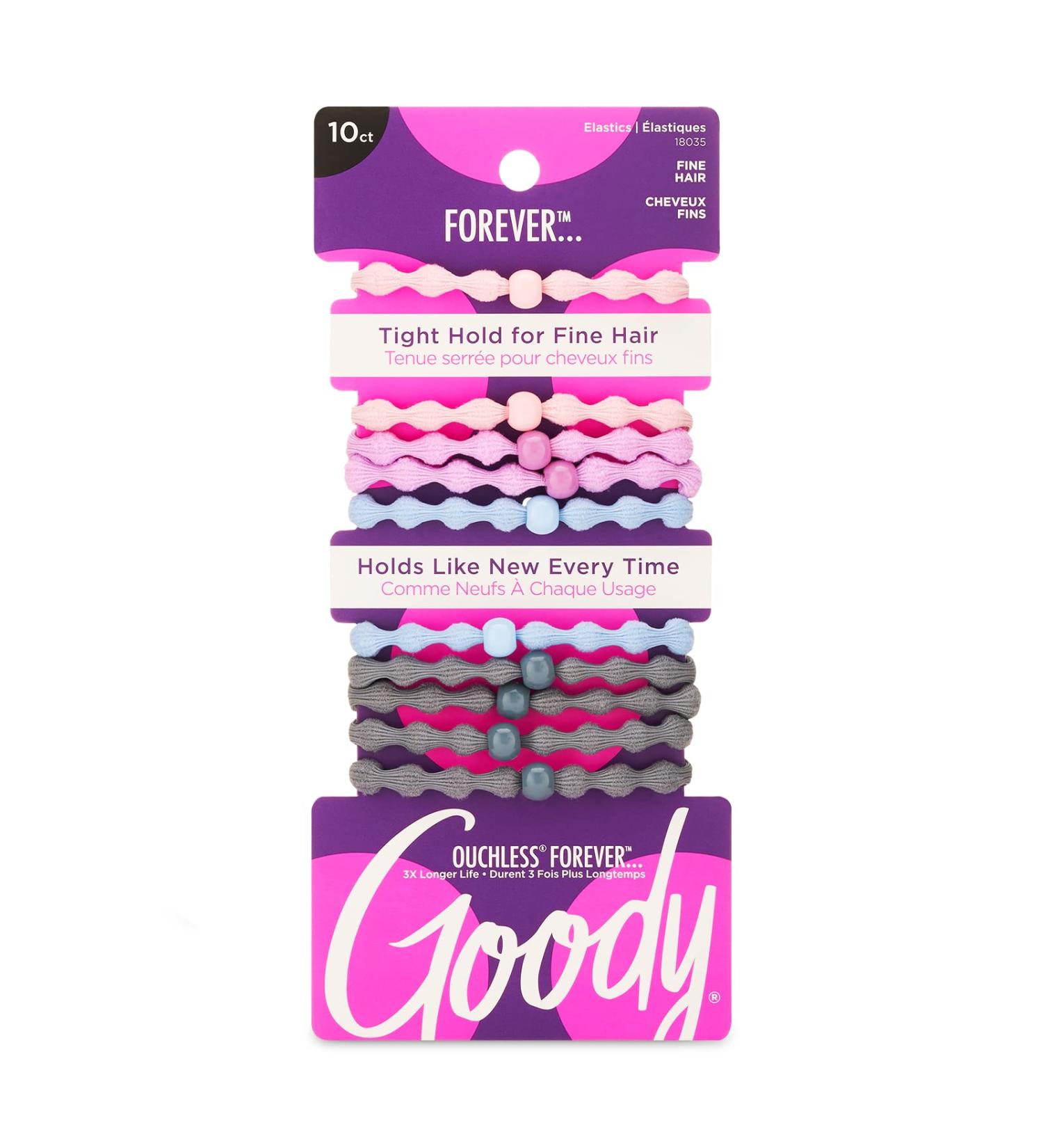 GOODY Ouchless Forever Elastics Hair Accessories - Assorted 10 Count (Fine Hair) - Buy Online on GoSupps.com