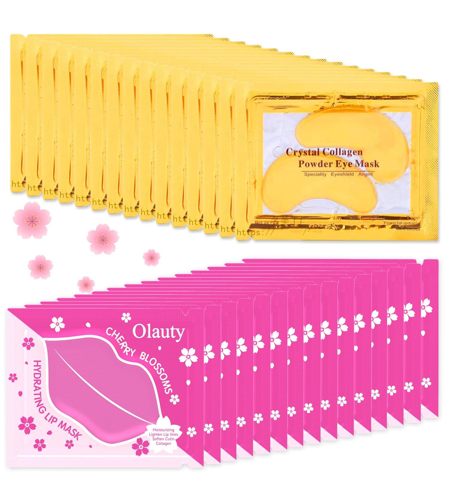 30 Pairs 24K Gold Eye & Lip Masks | Crystal Collagen Gel Patches for Puffy Eyes & Dark Circles Moisturizing Cooling Skin Care - Buy Online on GoSupps.com