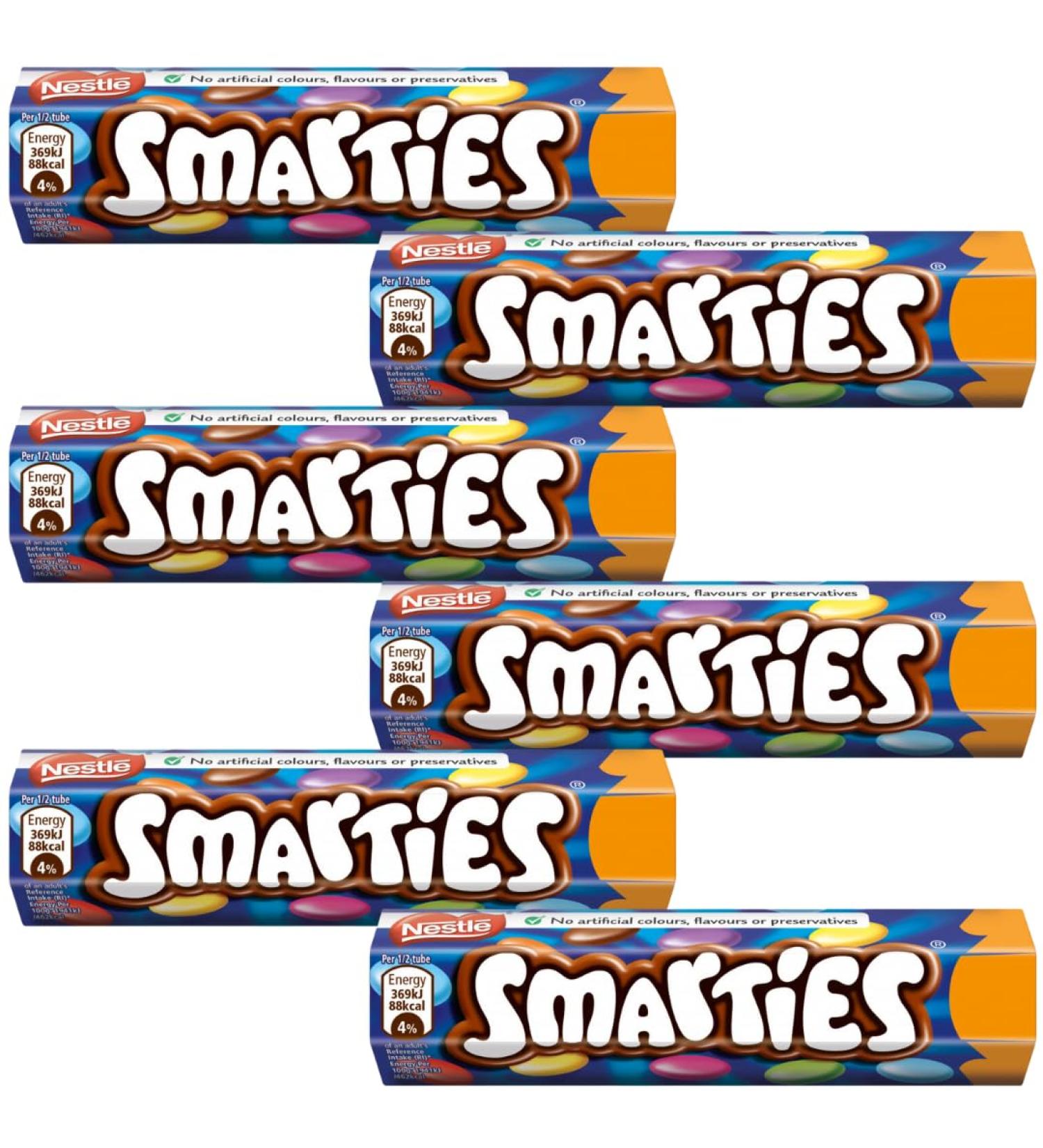 Chocolate Treat Bundle with Smarties Hexatube Snack Tubs 38g (6 Pack)
