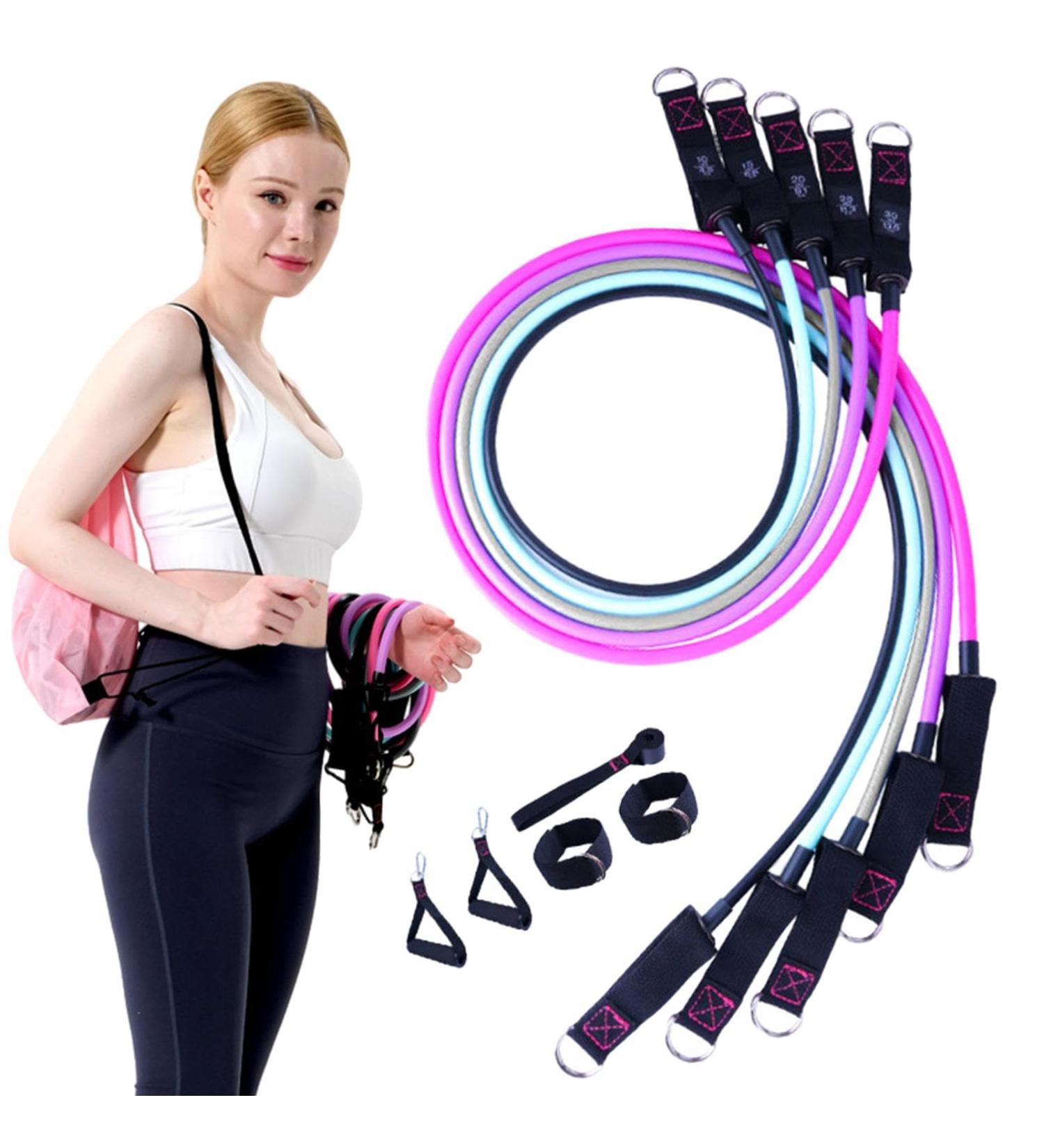 Shakven Resistance Exercise Bands - 11X/Set High Strength Elastic Bands | Pull up Assist Bands Resistance Exercise Rope - Portable Multifunctional Workout Bands for Home Workout - Buy Online on GoSupps.com