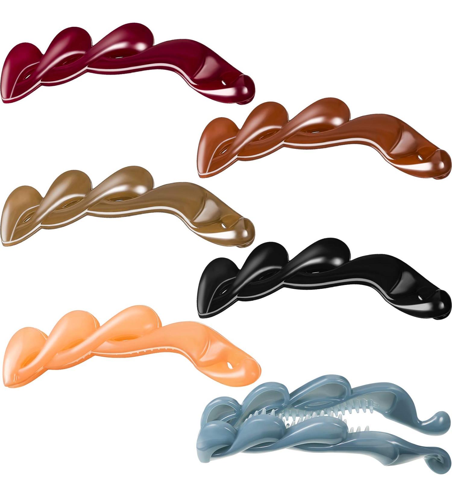6 Pieces Banana Hair Clips Hair Comb Claw Set for Thick & Medium Hair - 4.13 Inch - Available in 6 Colors - Buy Online on GoSupps.com