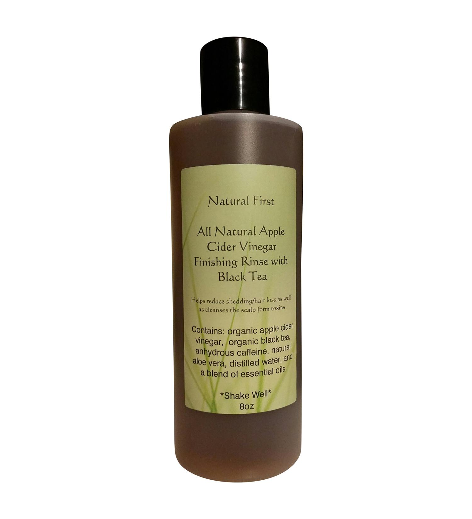 Organic Apple Cider Vinegar Finishing Rinse w/Black Tea for Shedding/Hair Loss (DHT Blocking) 8oz