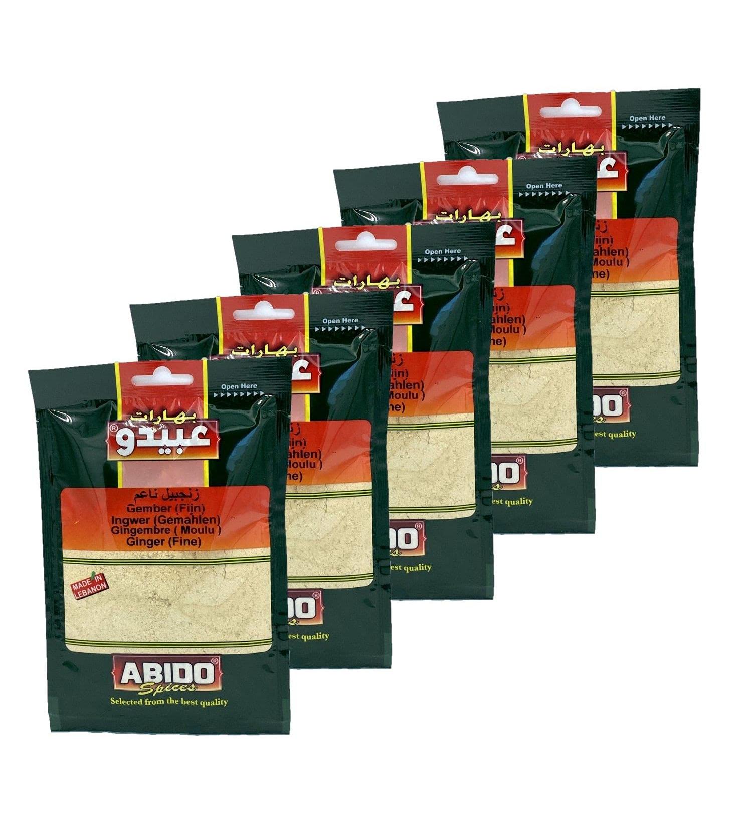 Abido Abido Pack of 5 Ginger Ground 50 g Sachet