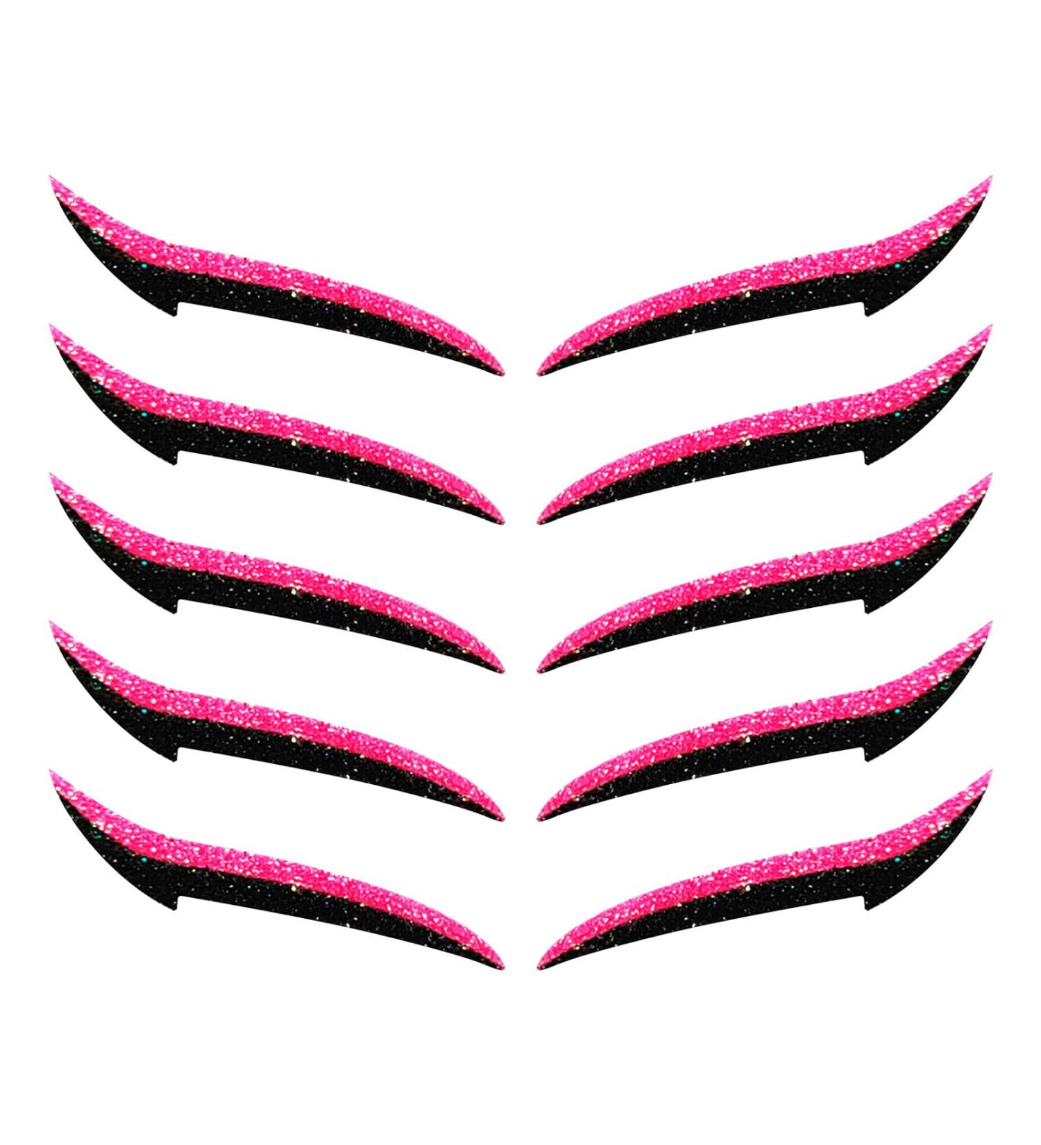 Autocollants Eye Liner R utilisables | D calque Fard Paupi res Femme | 10 Pi ces Bandeye R sistant l'Eau pour Spectacles de Danse et Sc ne Autocollant Paupi res Rose - Buy Online on GoSupps.com