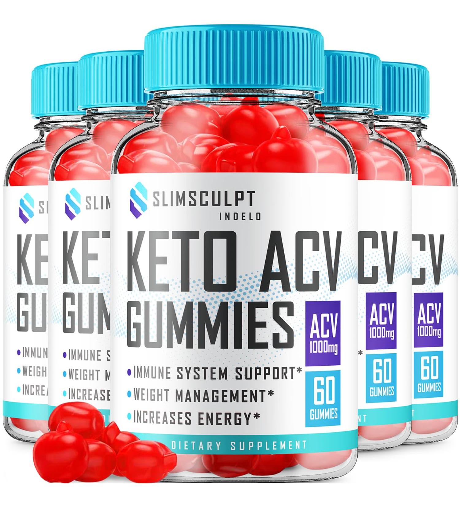 (5 Pack) Slimsculpt Keto ACV Weight Loss Gummies - Advanced Formula Slim Sculpt Keto plus ACV Gummies Apple Cider Vinegar Keto Slimsculpt ACV Gummies Dietary Supplement Reviews Men Women (300 Gummies) - Buy Online on GoSupps.com