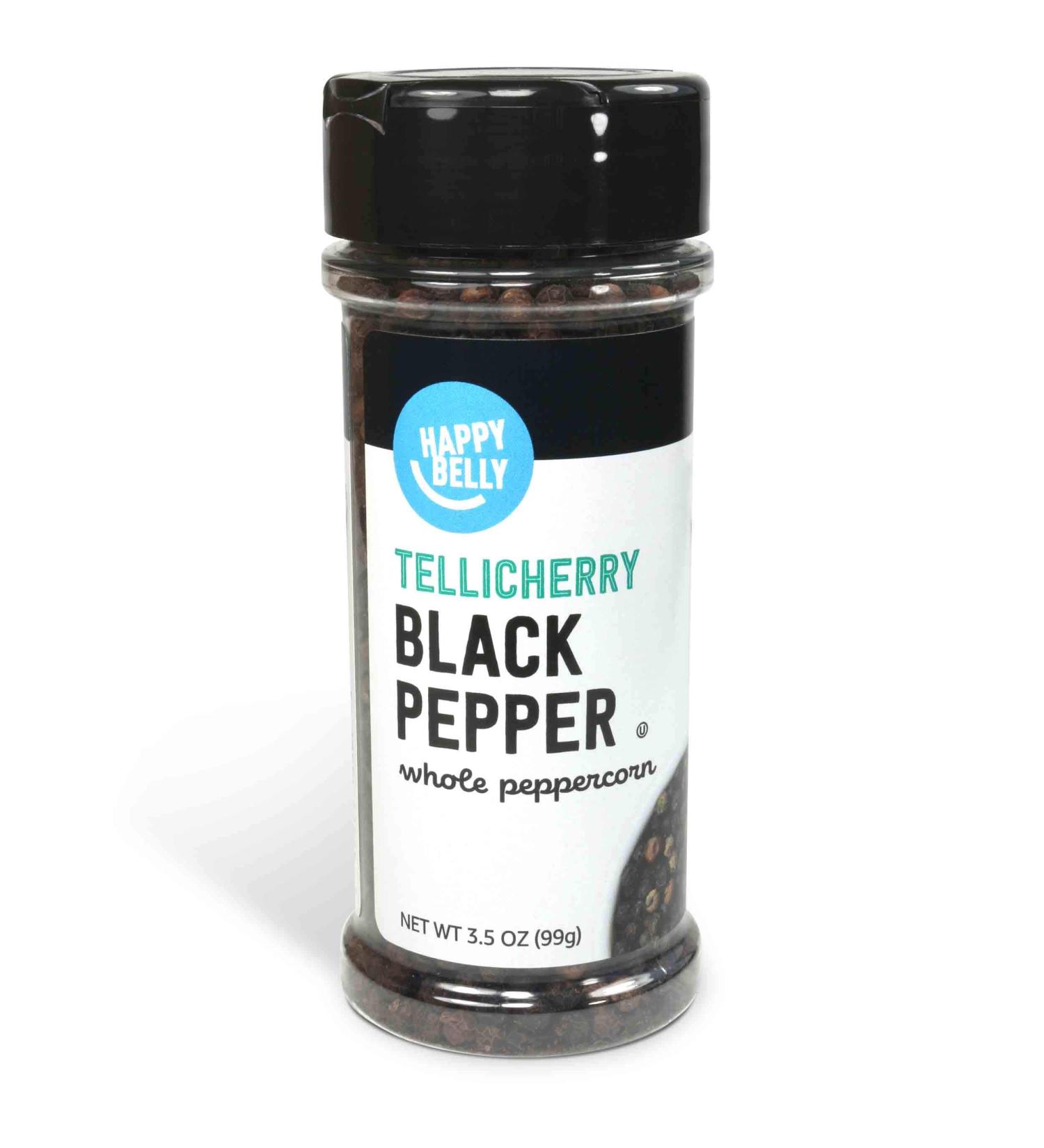 Happy Belly Tellicherry Black Pepper Whole Peppercorn - 3.5 oz - Buy Online on GoSupps.com