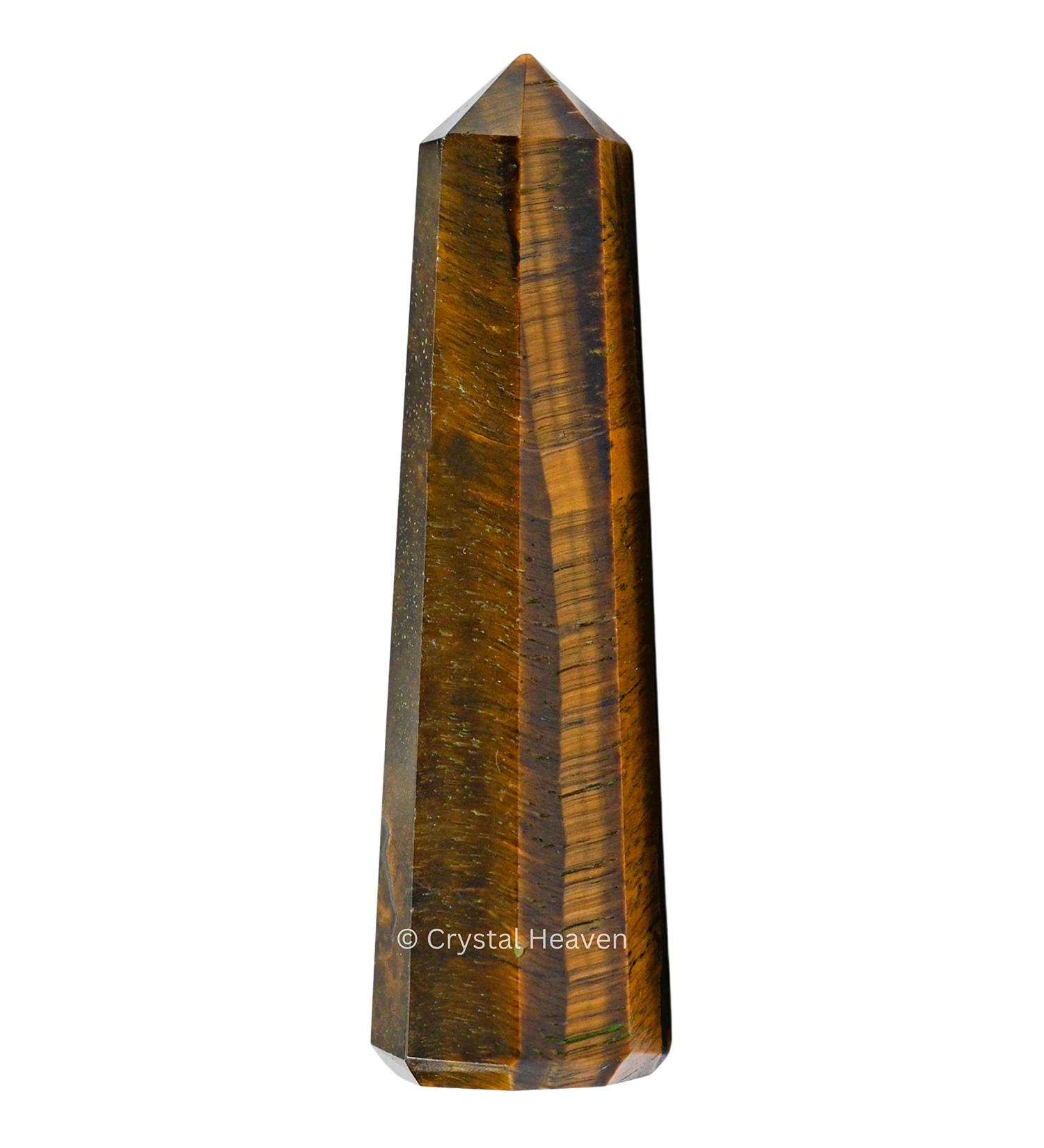 Aashita Creations Tiger Eye Agate Crystal Tower Obelisk Point - AAA Grade Chakra Healing & Balancing Gemstone (2-3 Inches) - Buy Online on GoSupps.com