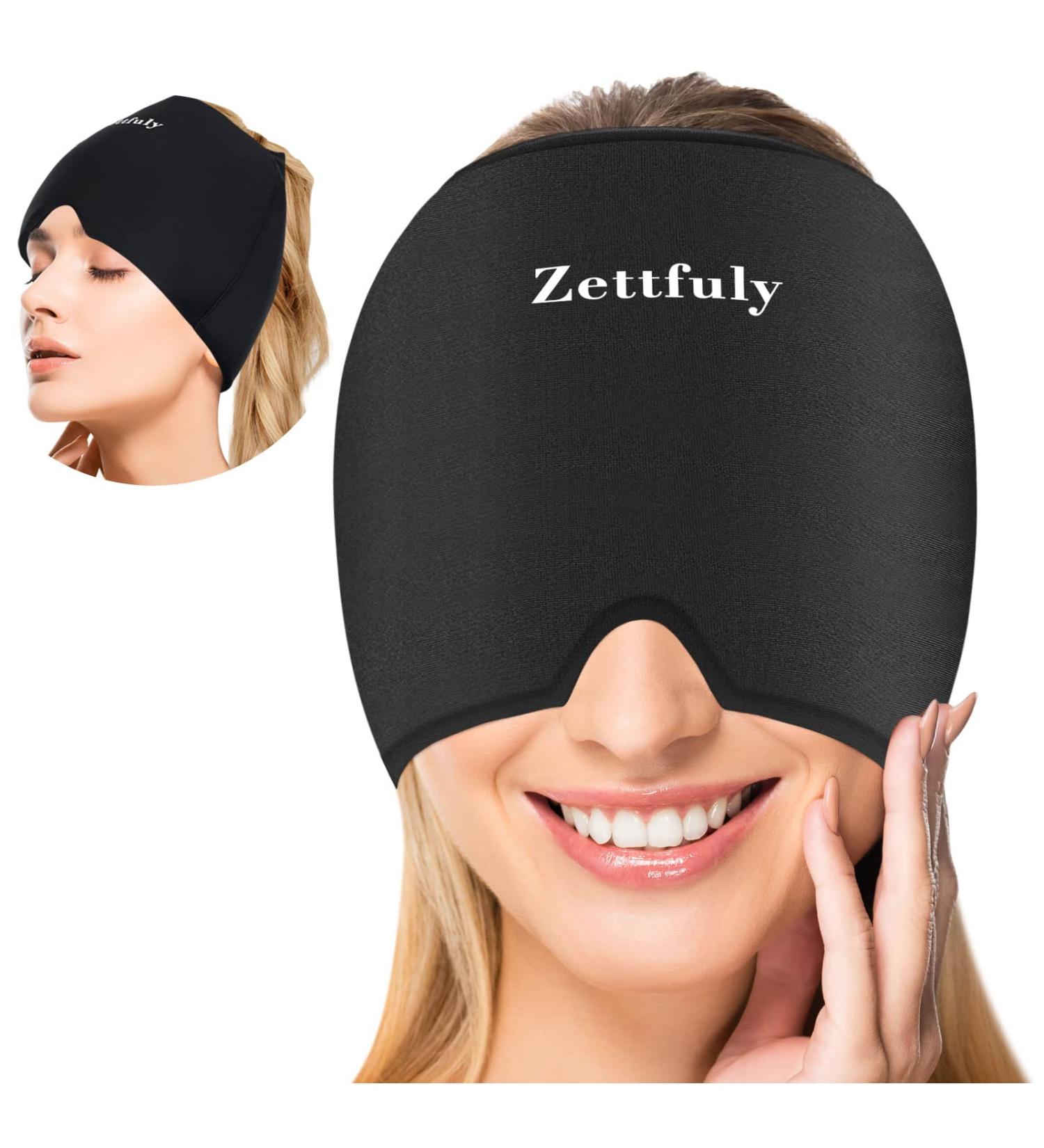 Zettfuly Migraine Relief Hat - Cold Therapy Head Wrap for Headache, Stress, Sinus Relief - Buy Online on GoSupps.com