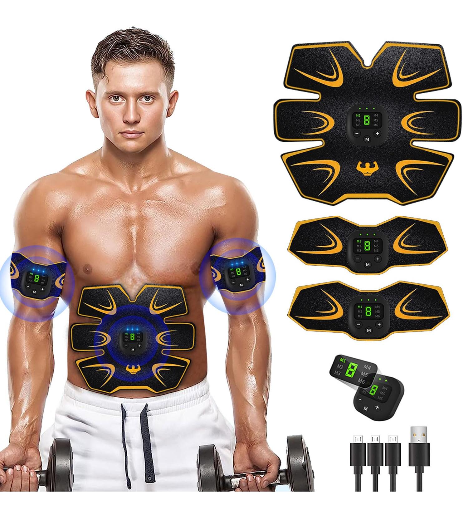 EGEYI EMS Abdominal Muscle Trainer - USB Rechargeable 8 Modes & 19 Intensities for Optimal Core Stimulation - Buy Online on GoSupps.com