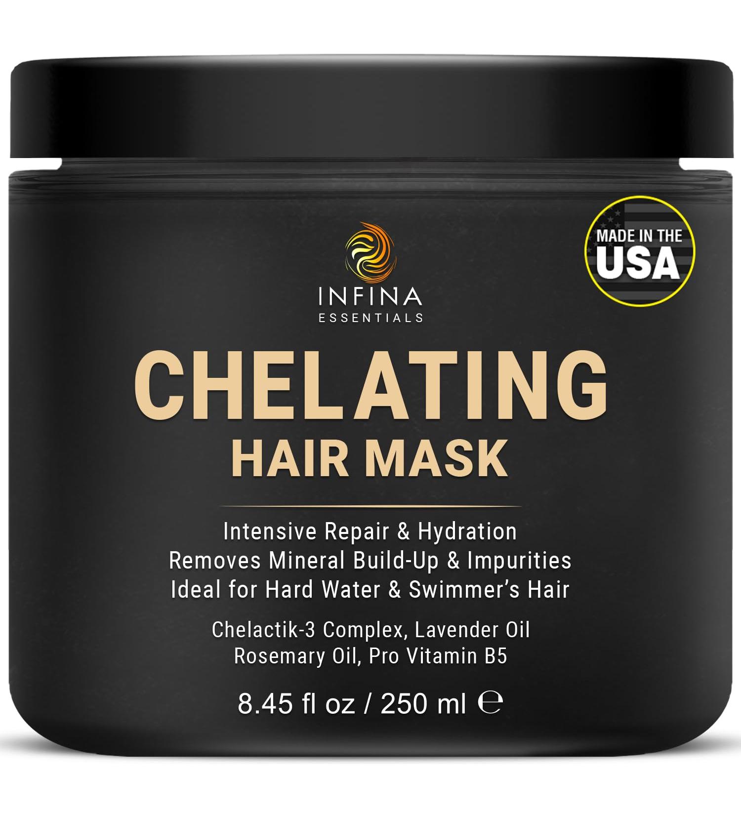 Chelating Metal Detox Hair Mask - Ion Hair Mask with Chelactik-3 & Rosemary Oil for Hard Water Swimmers & Color-Treated Hair - 8.45 fl oz - Buy Online on GoSupps.com