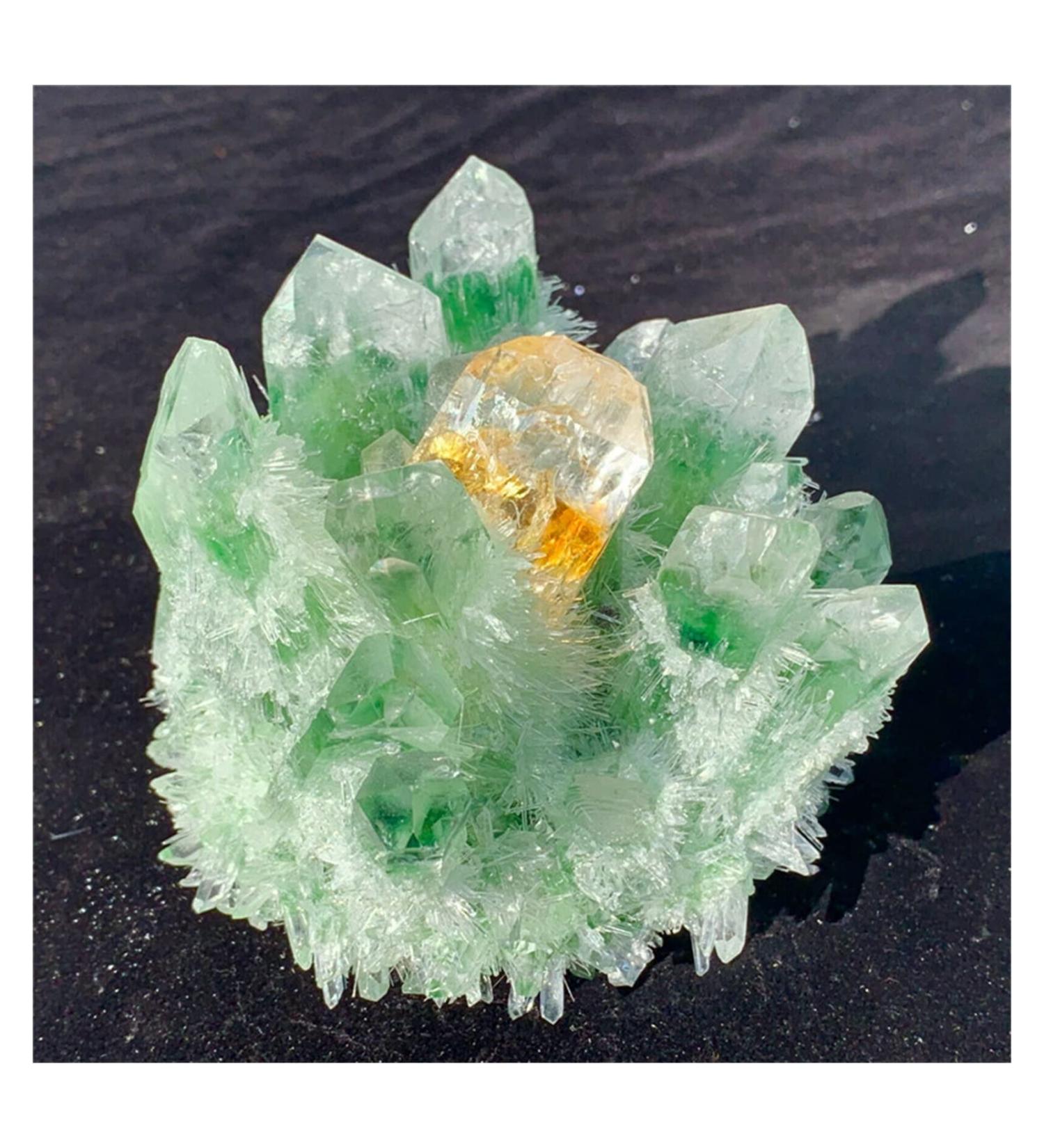 Natural Crystal Rough 780g Natural Green Ghost Quartz Cluster Mineral Crystal Specimen Healing - Buy Online on GoSupps.com