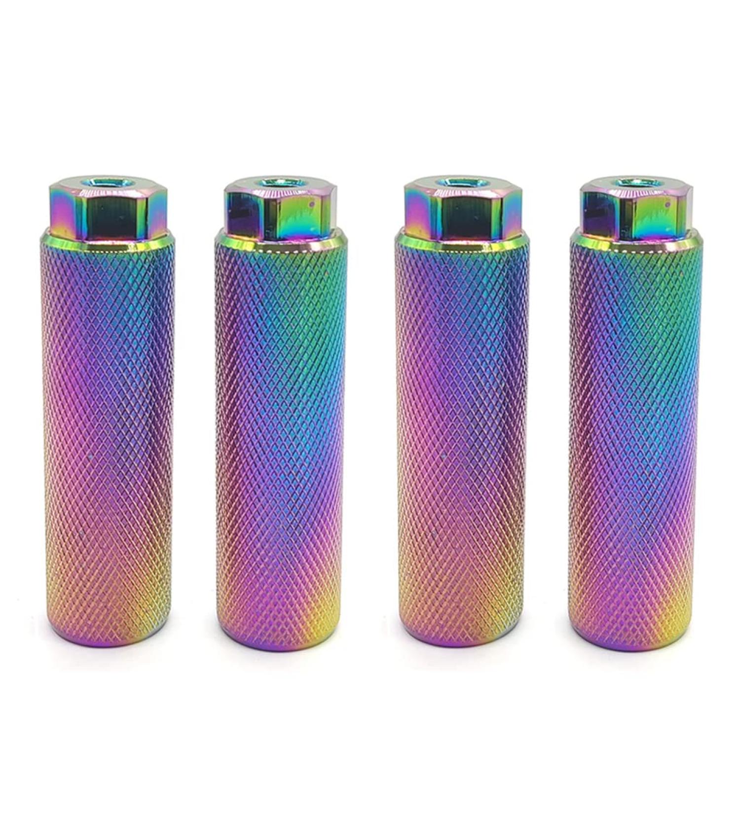 Mantain 4 Pcs Aluminum Alloy Bike Pegs, Anti-Skid, Dazzle Color Surface, Fit 3/8 inch Axles - Buy Online on GoSupps.com